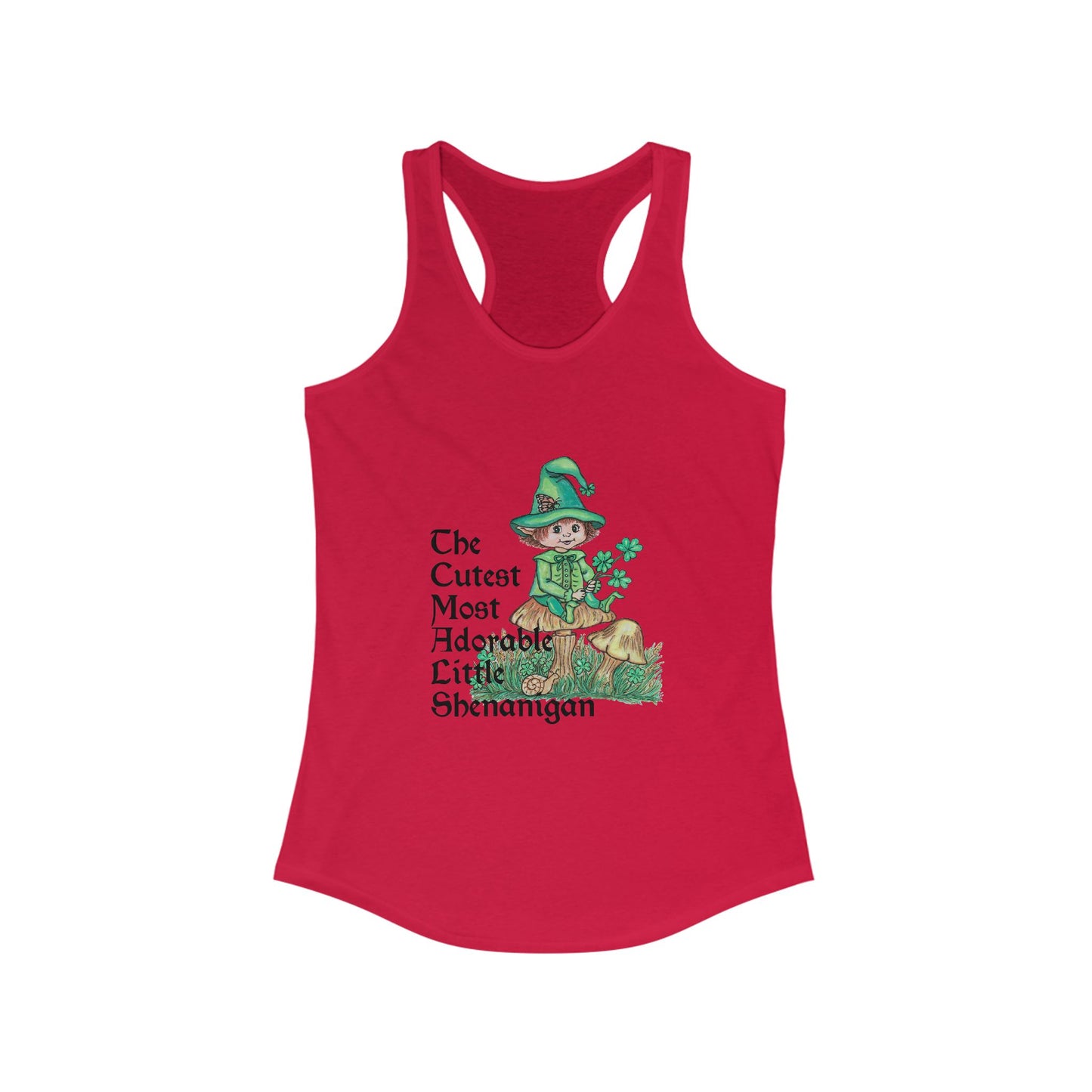 Cutest Little Leprechaun Women's Ideal Racerback Tank