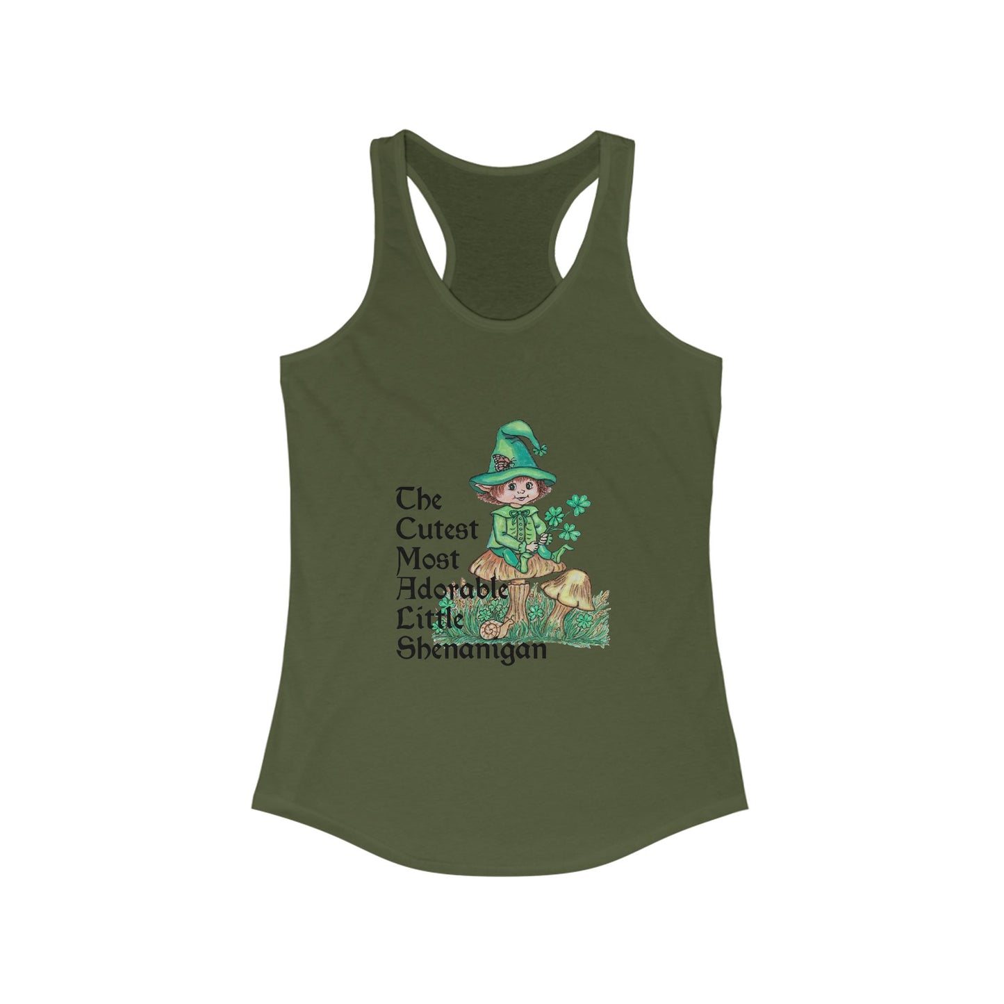 Cutest Little Leprechaun Women's Ideal Racerback Tank