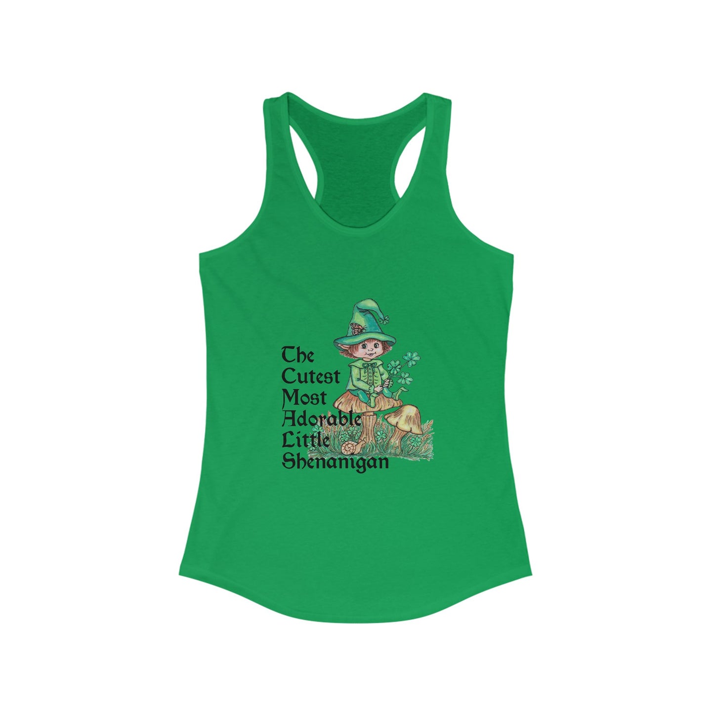 Cutest Little Leprechaun Women's Ideal Racerback Tank