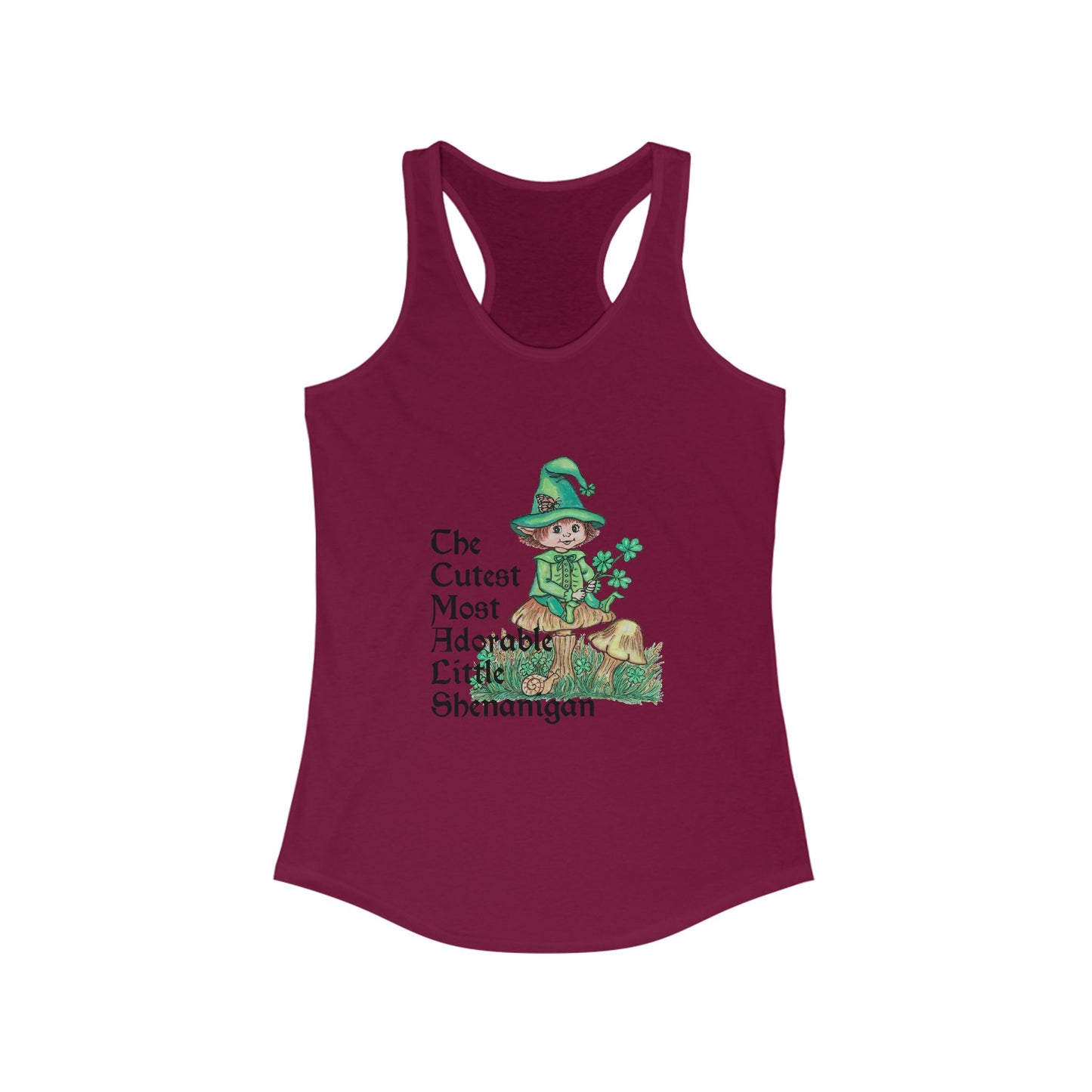 Cutest Little Leprechaun Women's Ideal Racerback Tank