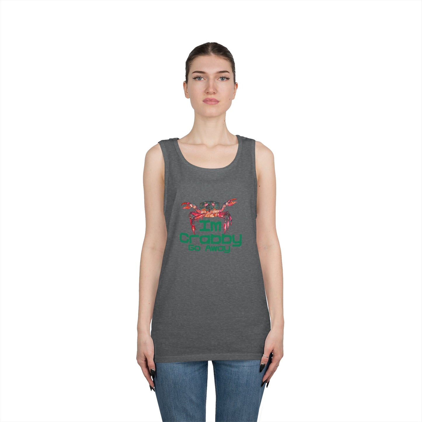 I'm Crabby Go Away Unisex Heavy Cotton Tank Top