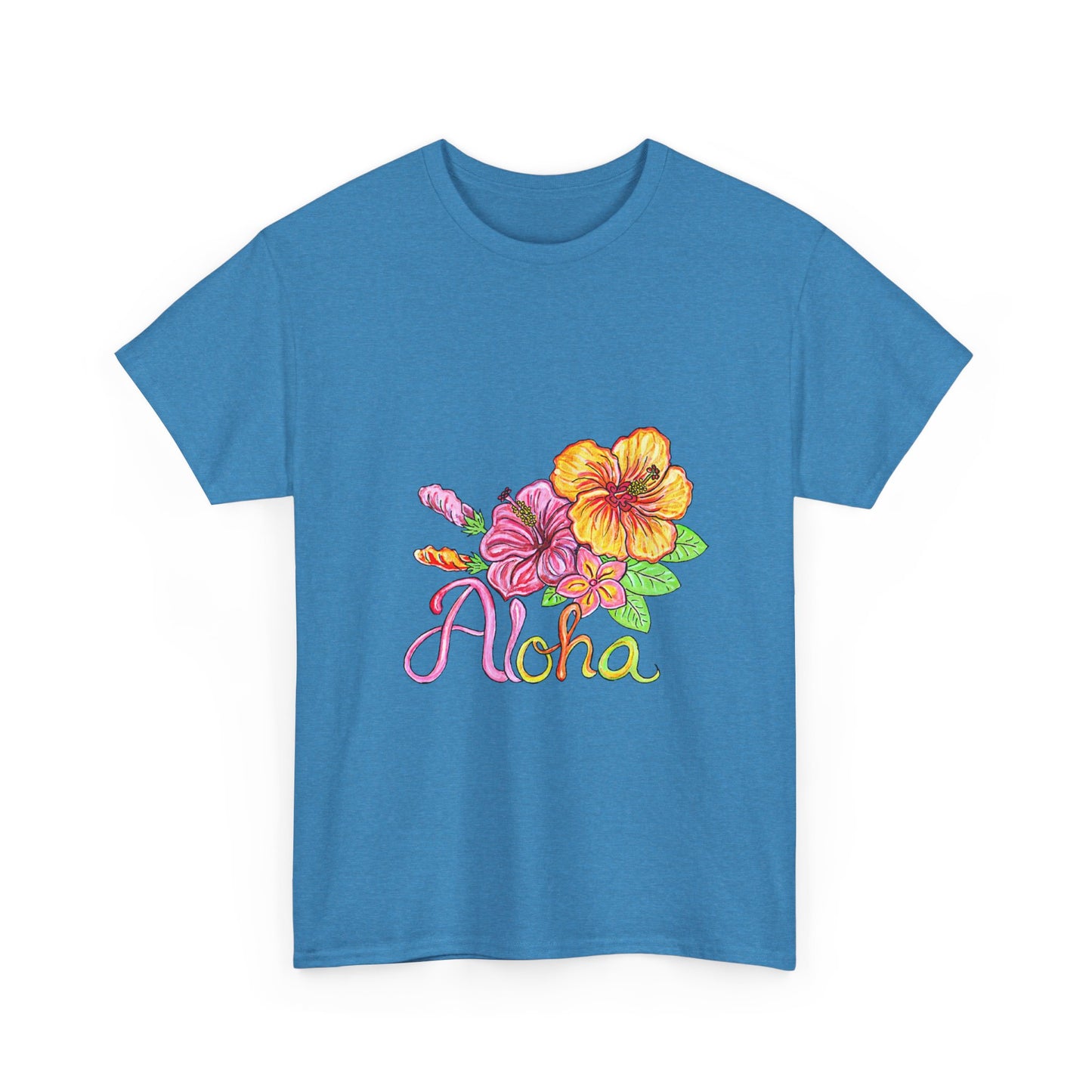 Aloha Flower Unisex Heavy Cotton Tee