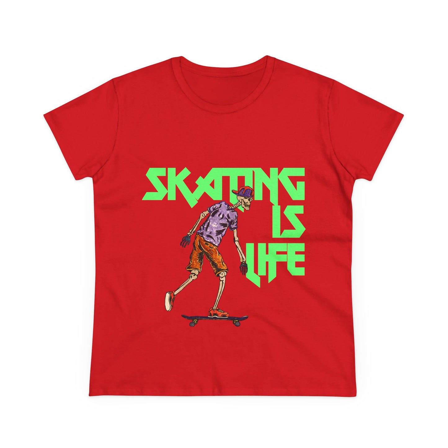 Skating is Life Women's Midweight Cotton Tee