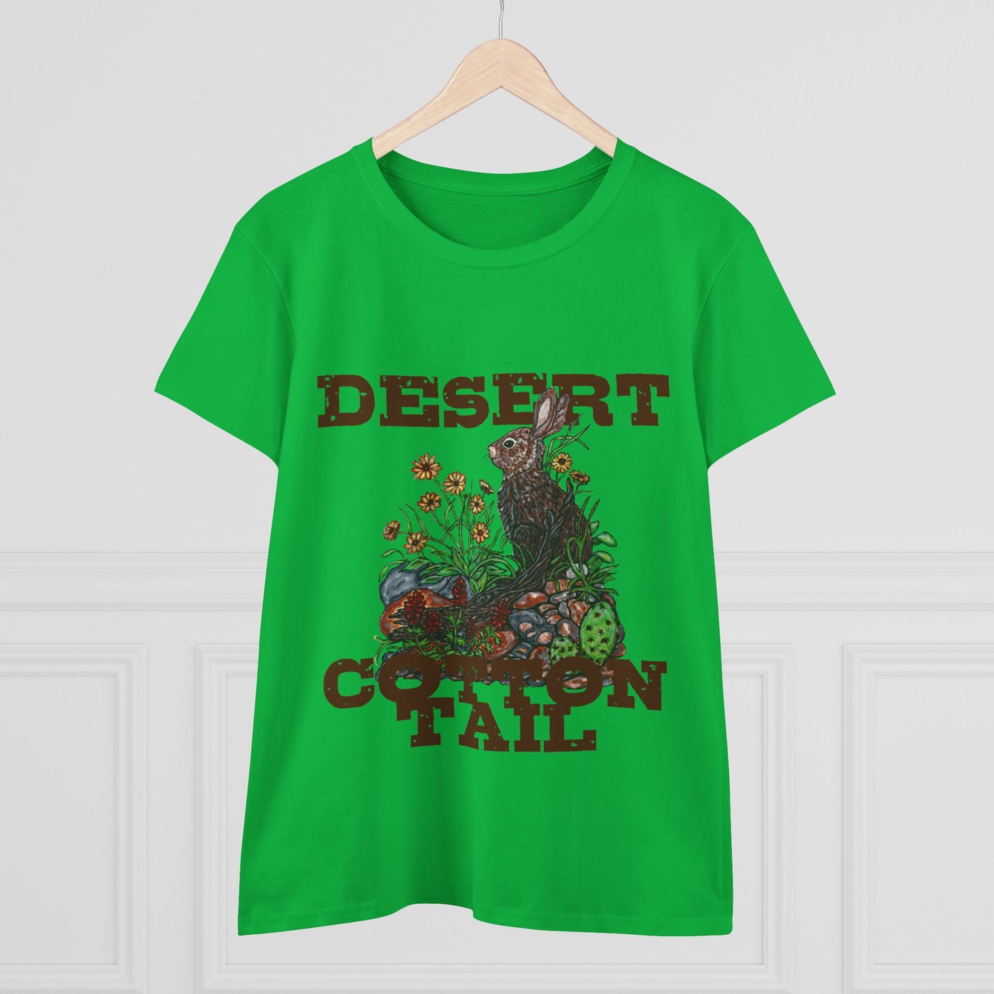 Desert Cottontail Women's Midweight Cotton Tee