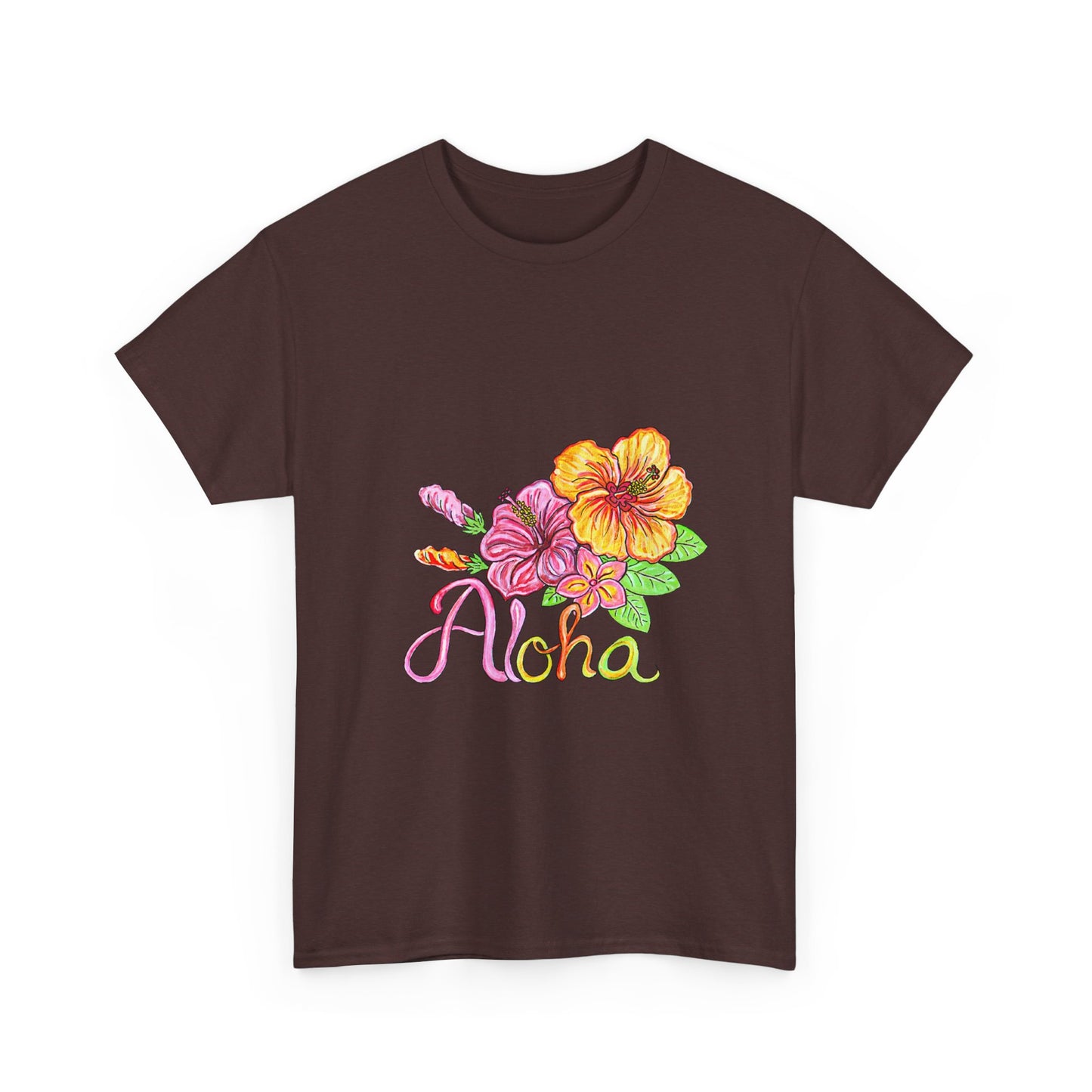 Aloha Flower Unisex Heavy Cotton Tee