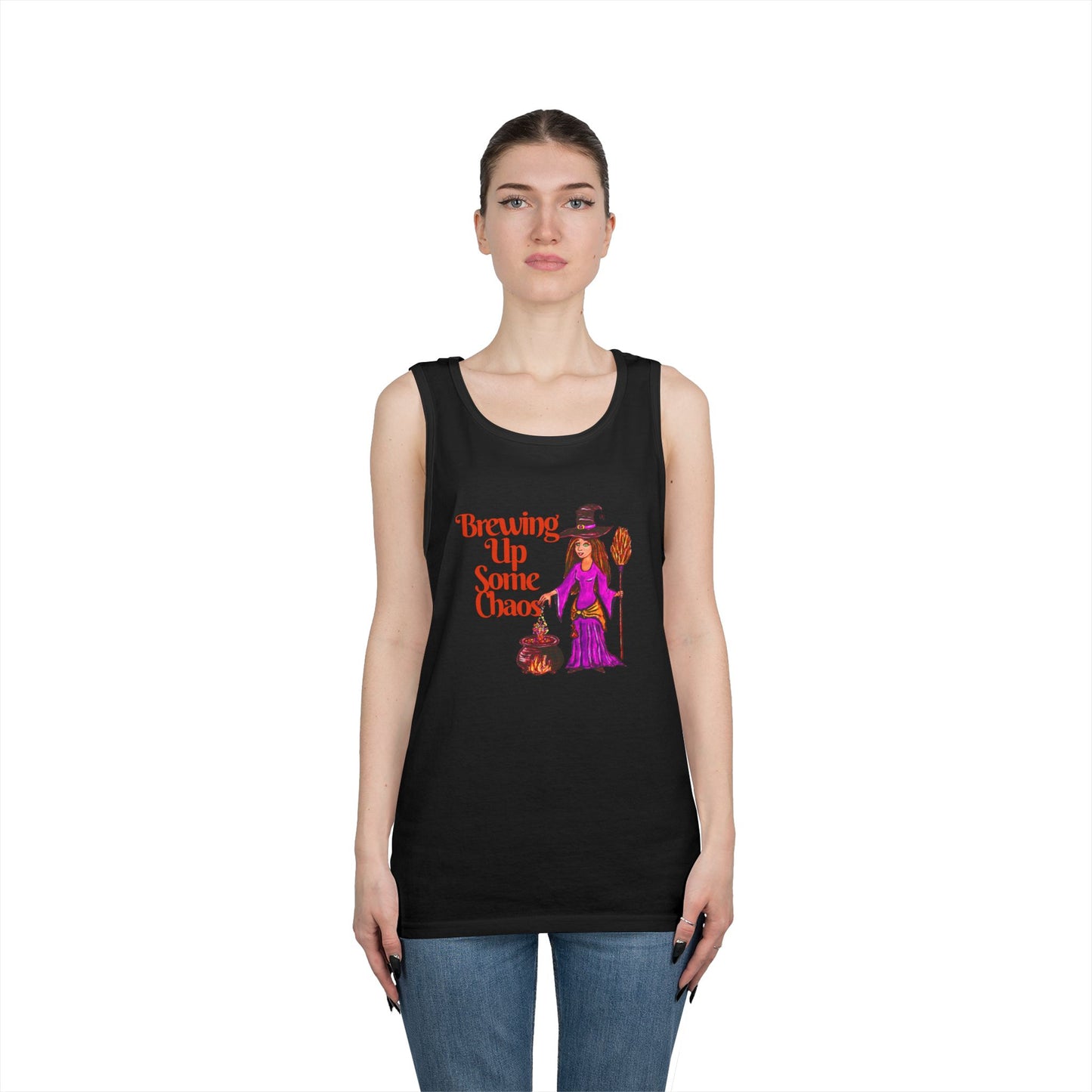 Brewing Up Some Chaos Unisex Heavy Cotton Tank Top