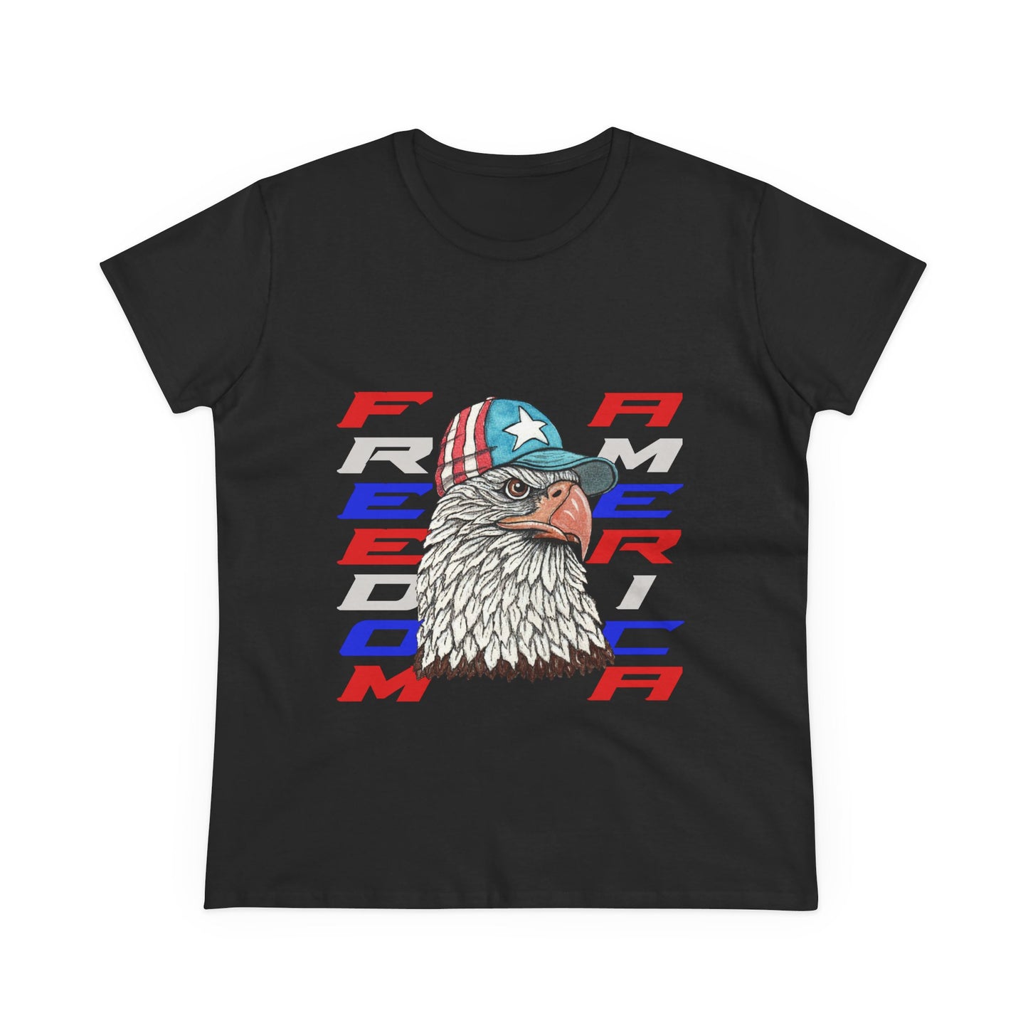 Freedom America Women's Midweight Cotton Tee
