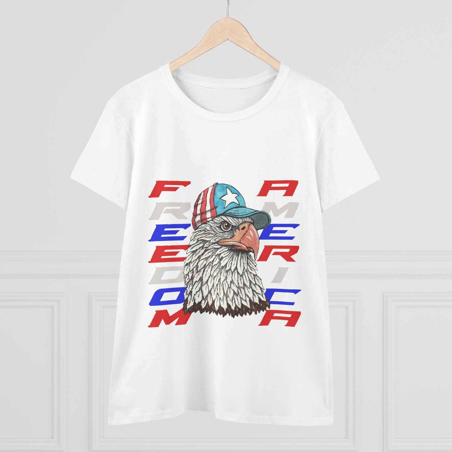 Freedom America Women's Midweight Cotton Tee