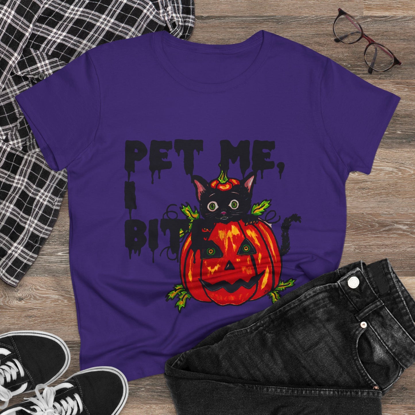 Pet Me Women's Midweight Cotton Tee