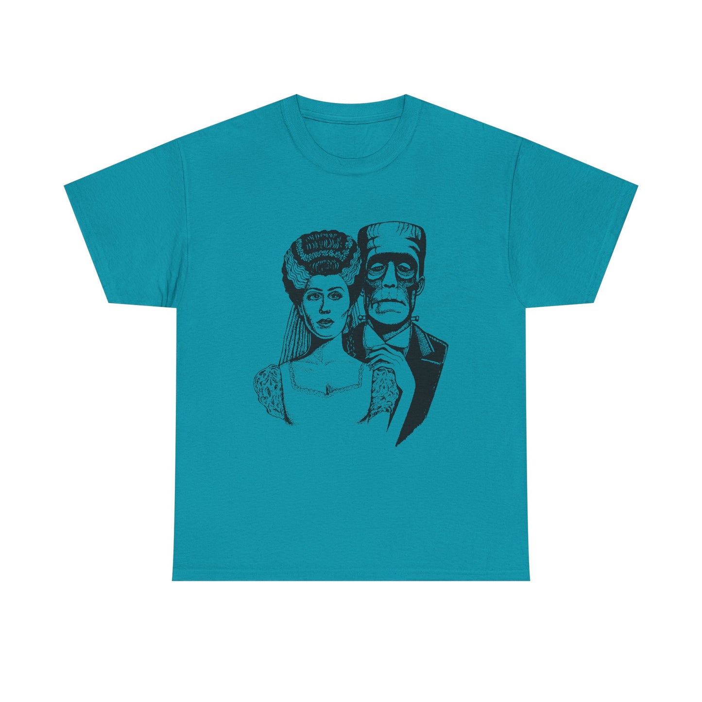 Frankenstein and Bride Unisex Heavy Cotton Tee