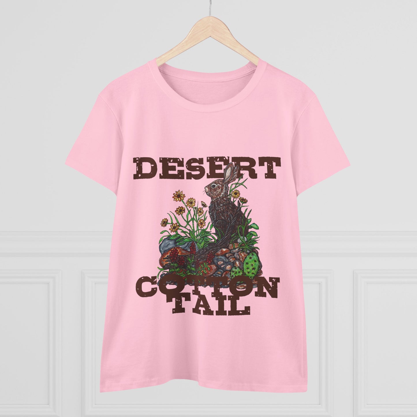 Desert Cottontail Women's Midweight Cotton Tee