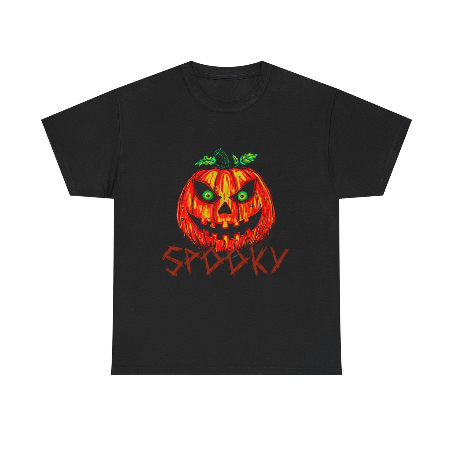 Spooky Jack-o-Lantern Unisex Heavy Cotton Tee