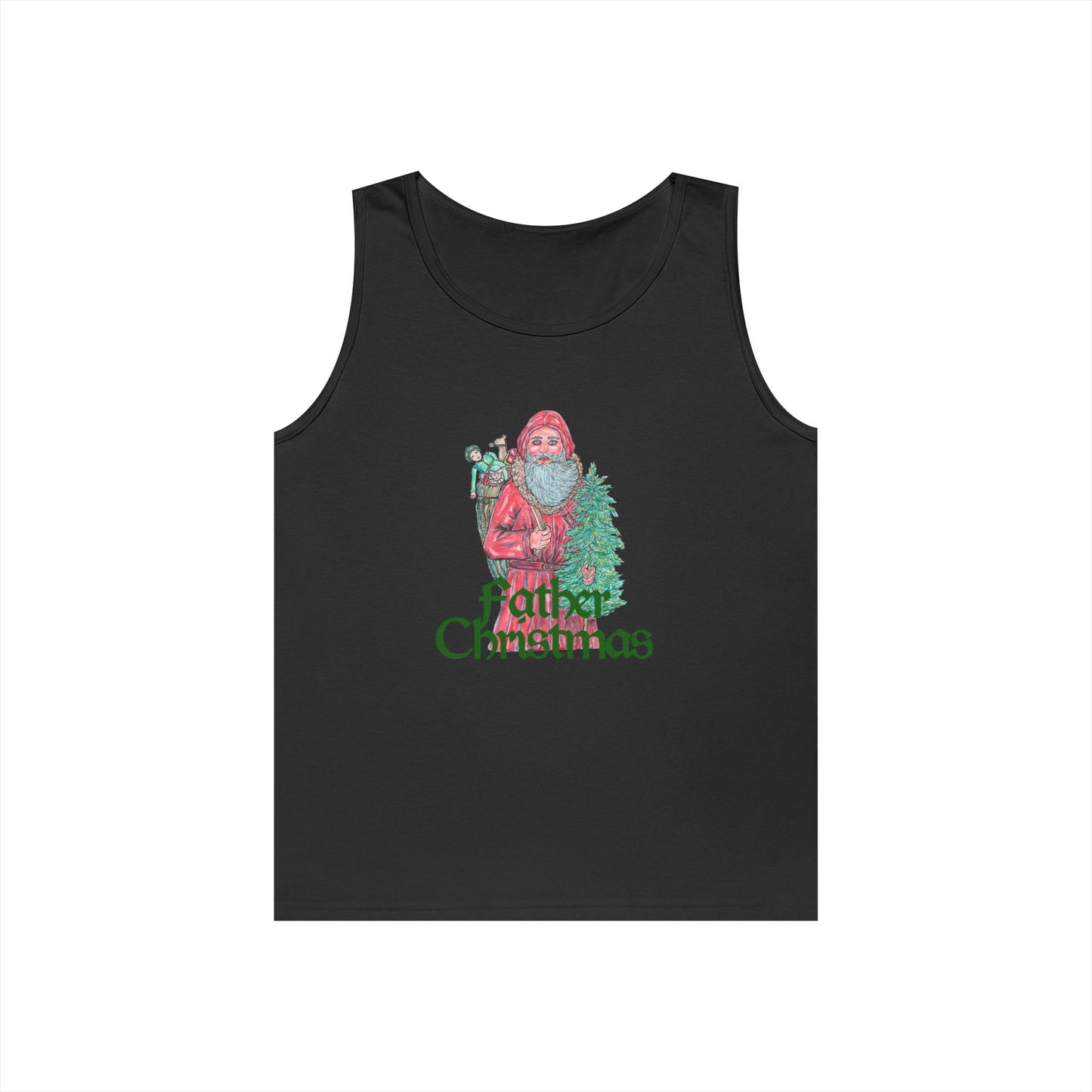 Father Christmas Unisex Heavy Cotton Tank Top