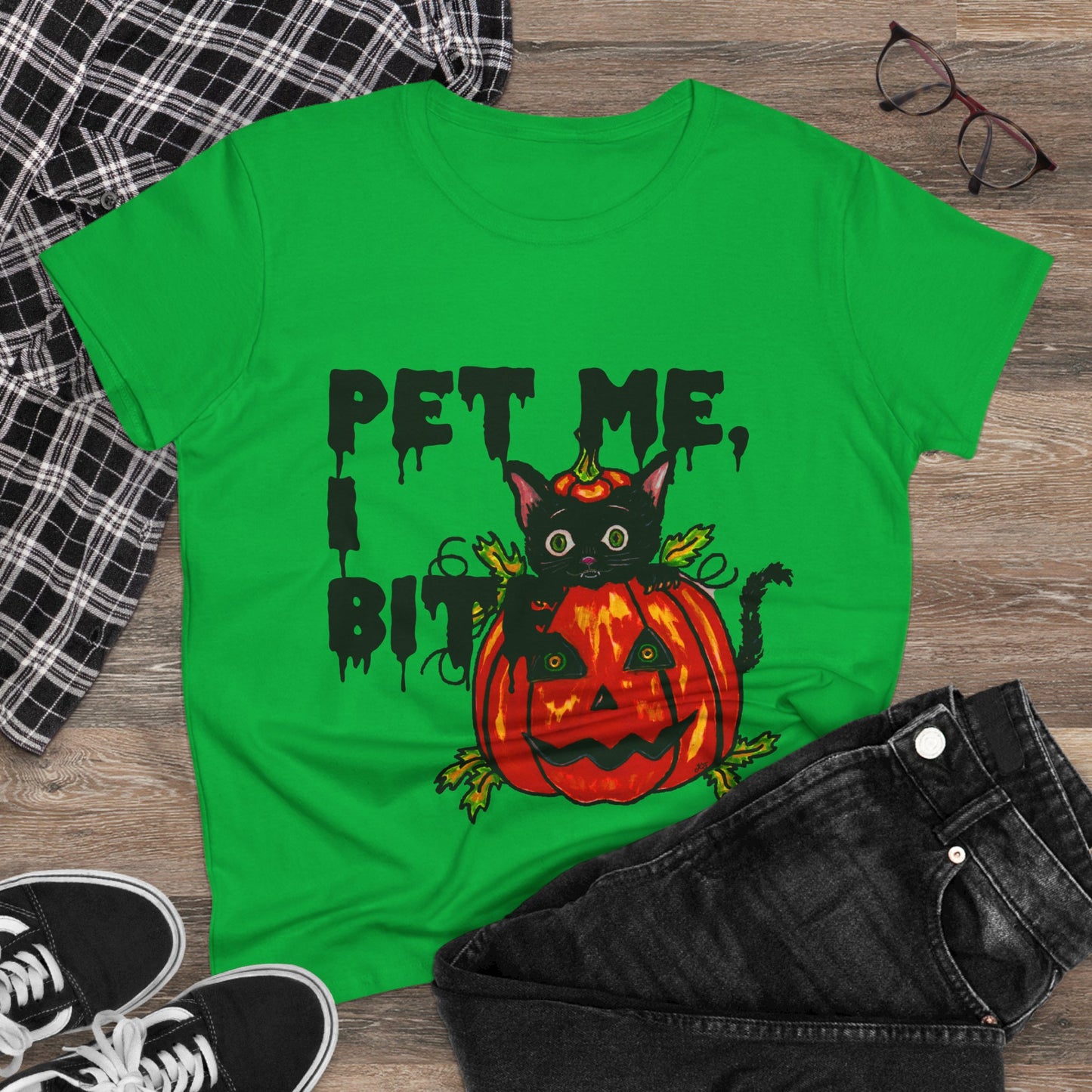 Pet Me Women's Midweight Cotton Tee