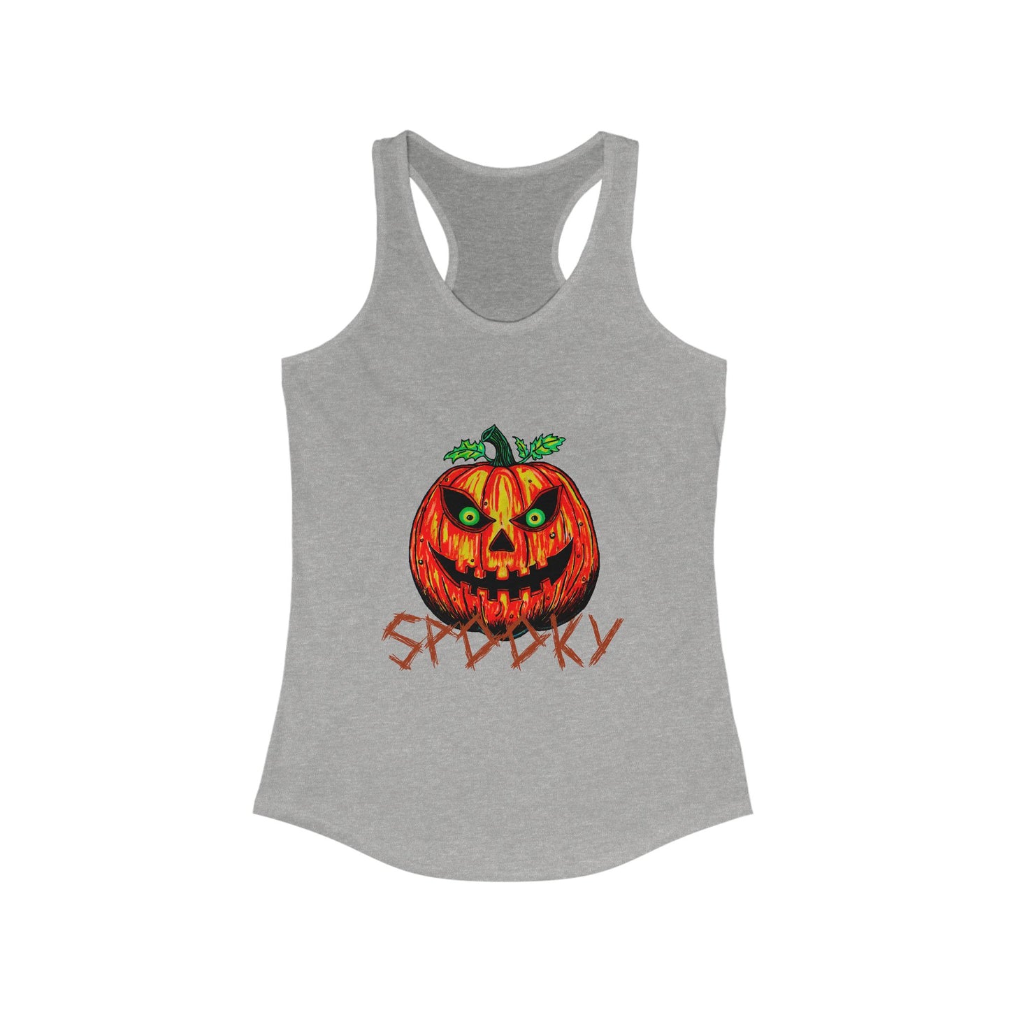Spooky Jack-o-Lantern Women's Ideal Racerback Tank