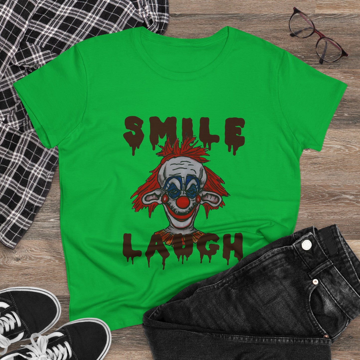 Smile, Laugh Women's Midweight Cotton Tee