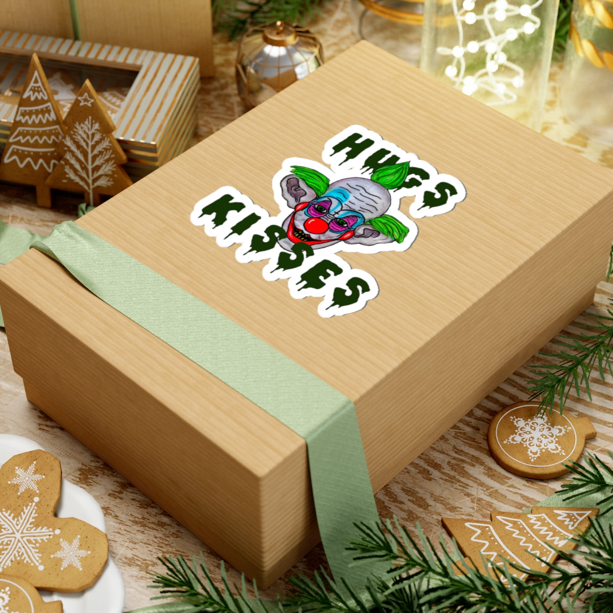 Hugs Kisses Kiss-Cut Stickers