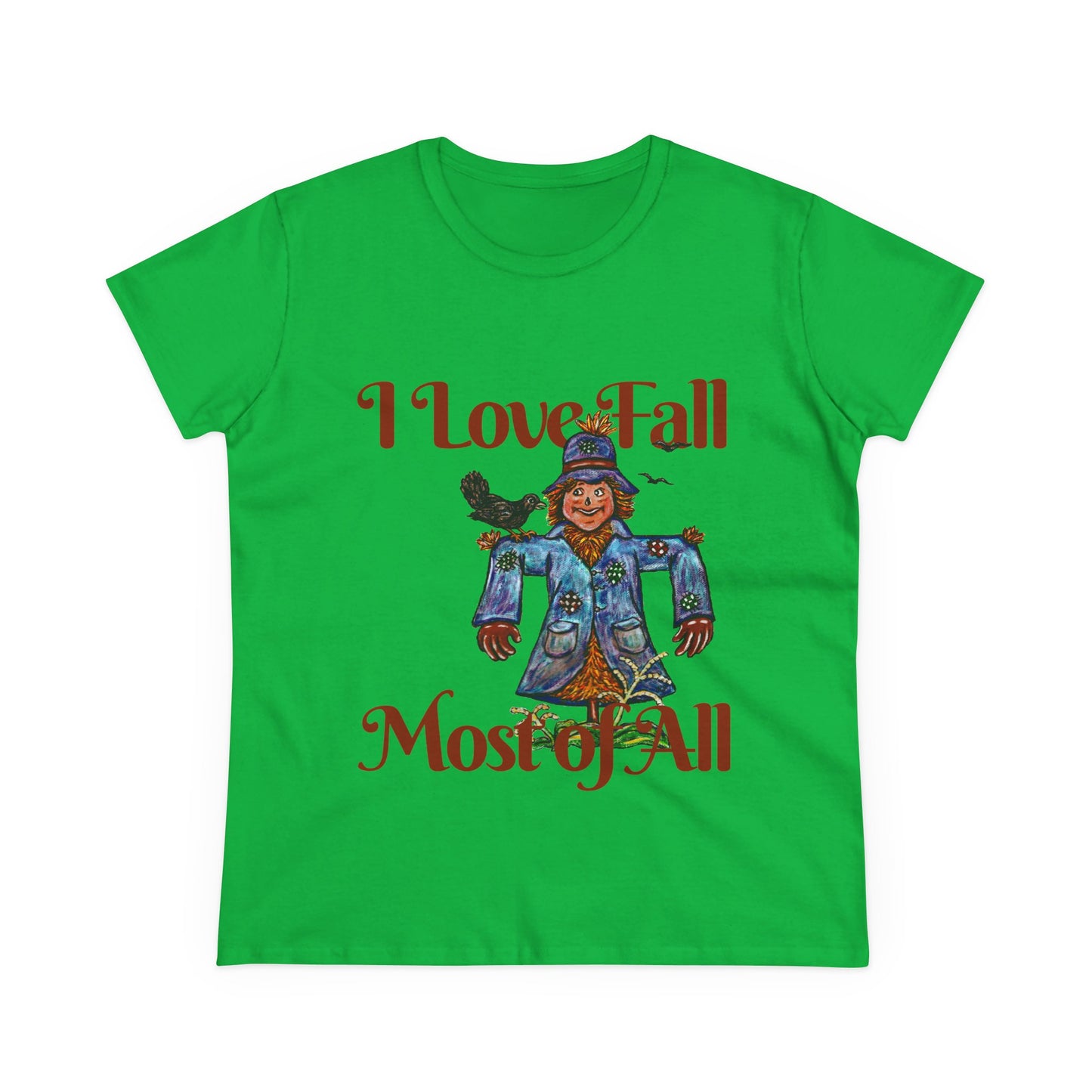 I Love Fall Most of All Women's Midweight Cotton Tee