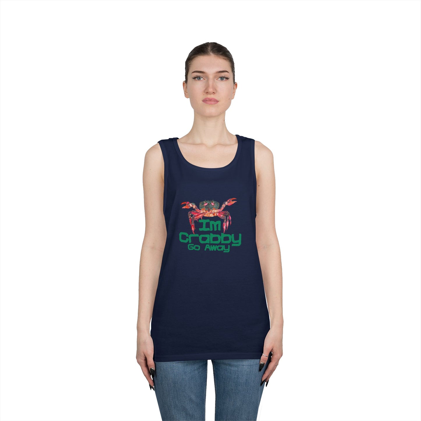 I'm Crabby Go Away Unisex Heavy Cotton Tank Top