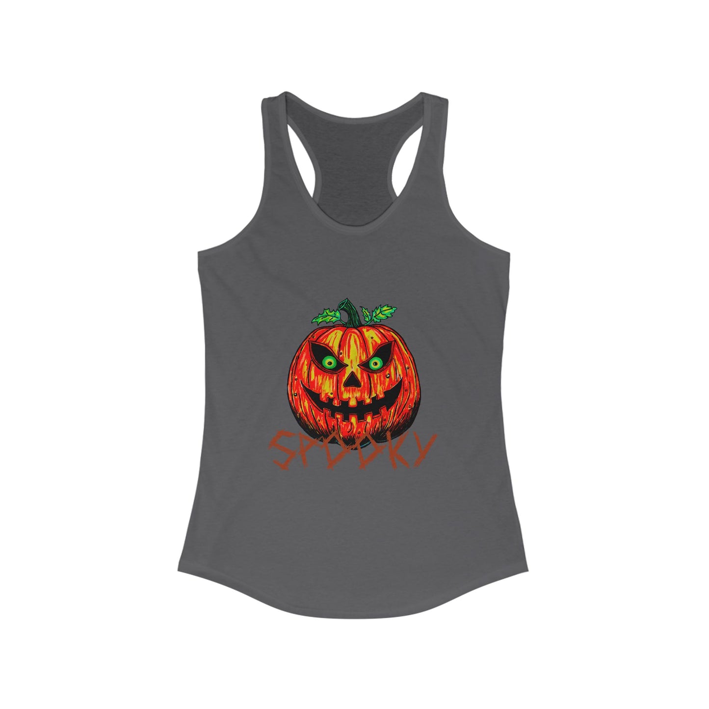 Spooky Jack-o-Lantern Women's Ideal Racerback Tank
