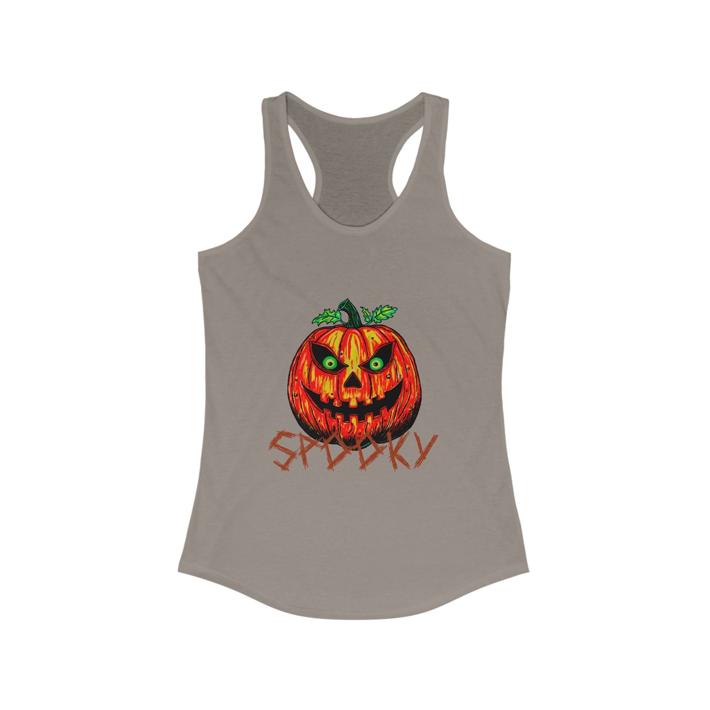 Spooky Jack-o-Lantern Women's Ideal Racerback Tank