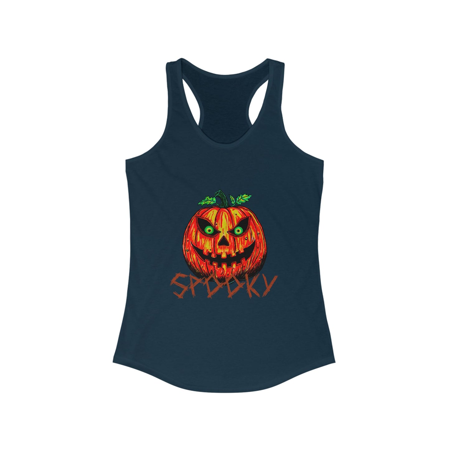 Spooky Jack-o-Lantern Women's Ideal Racerback Tank