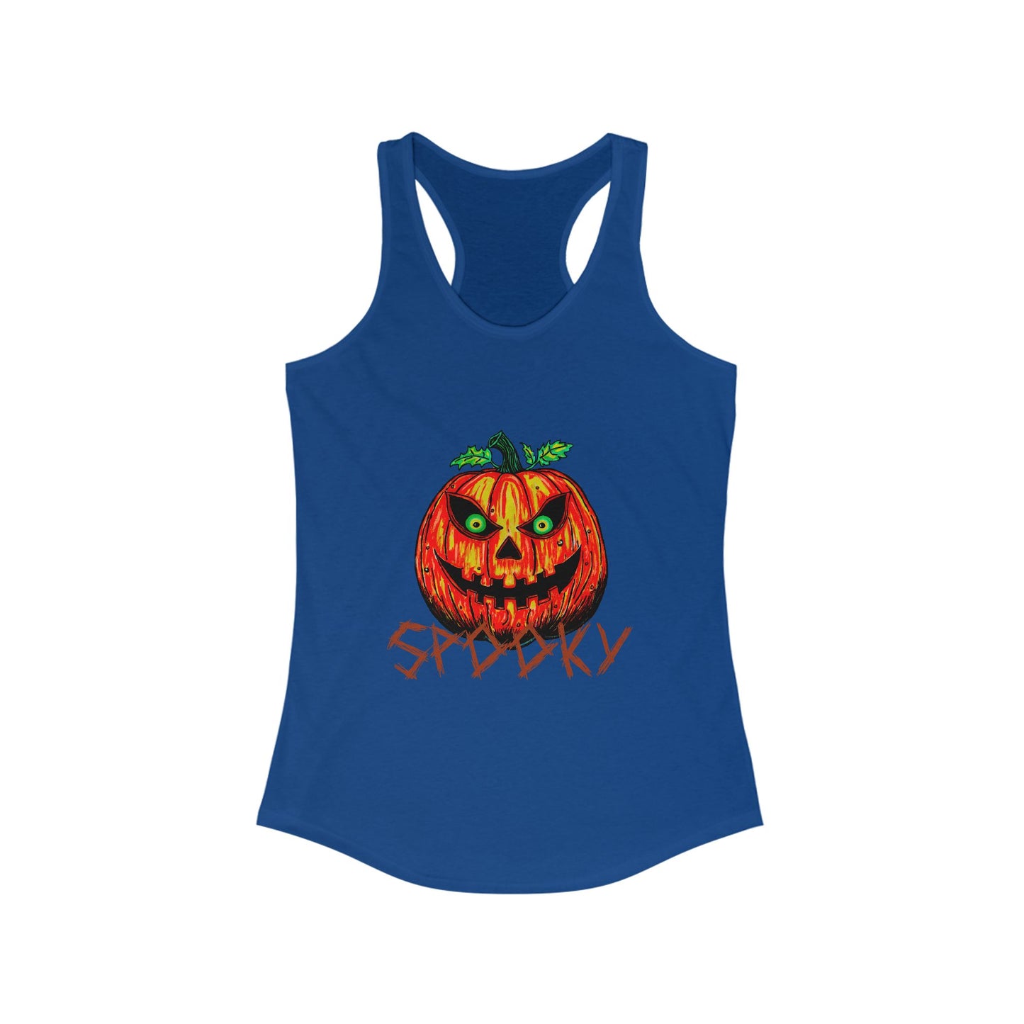 Spooky Jack-o-Lantern Women's Ideal Racerback Tank