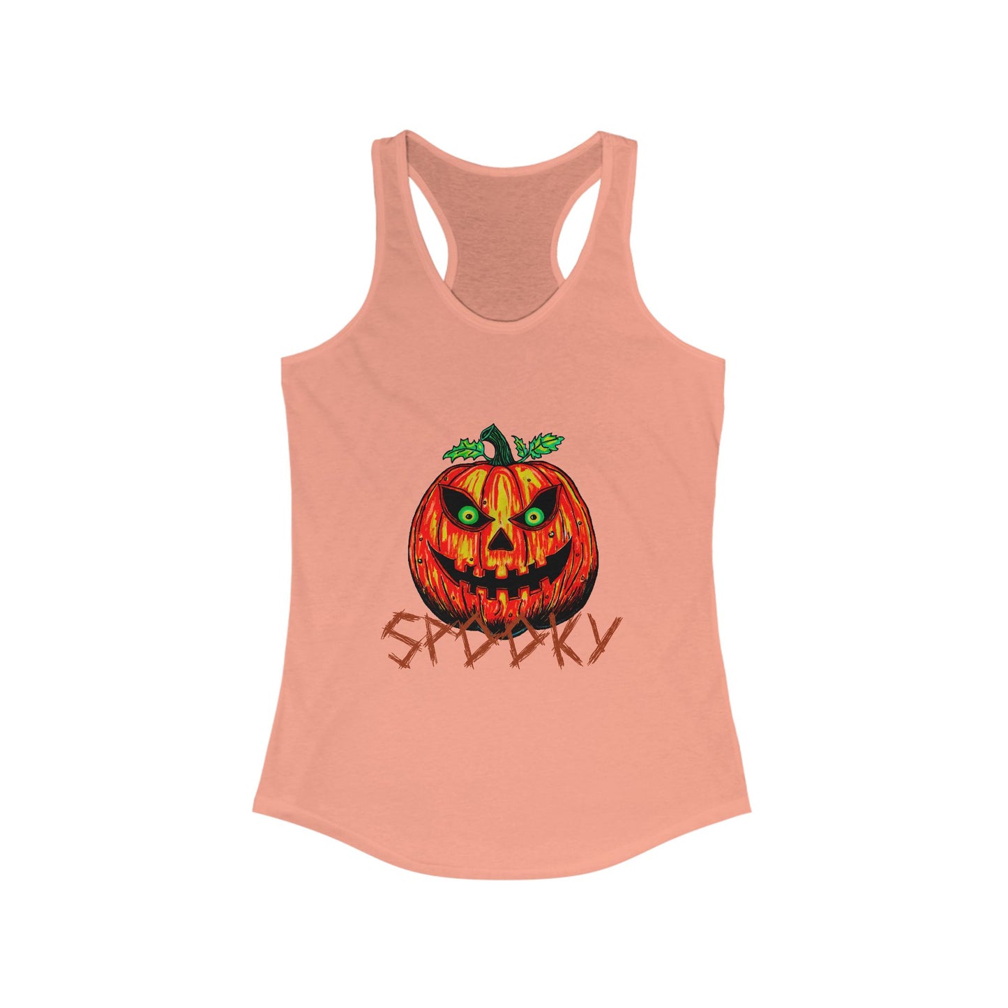 Spooky Jack-o-Lantern Women's Ideal Racerback Tank