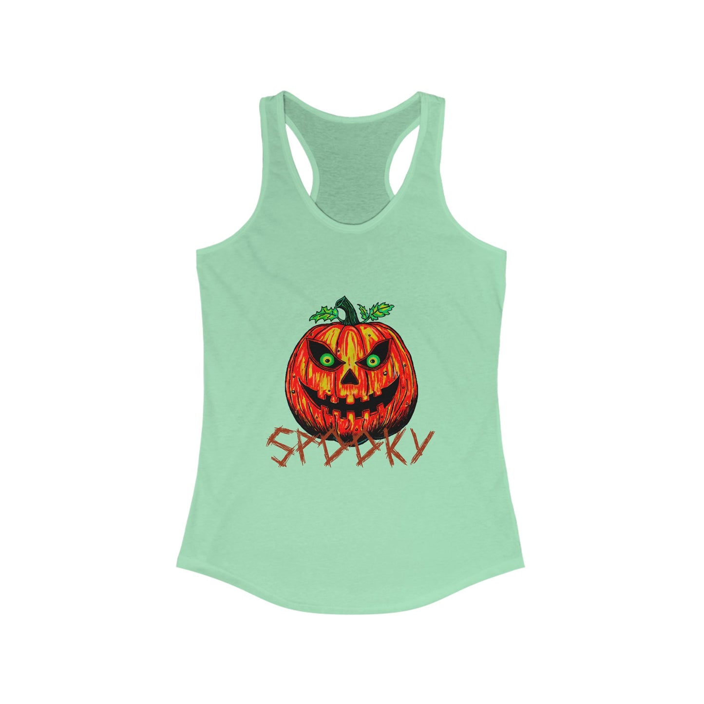 Spooky Jack-o-Lantern Women's Ideal Racerback Tank