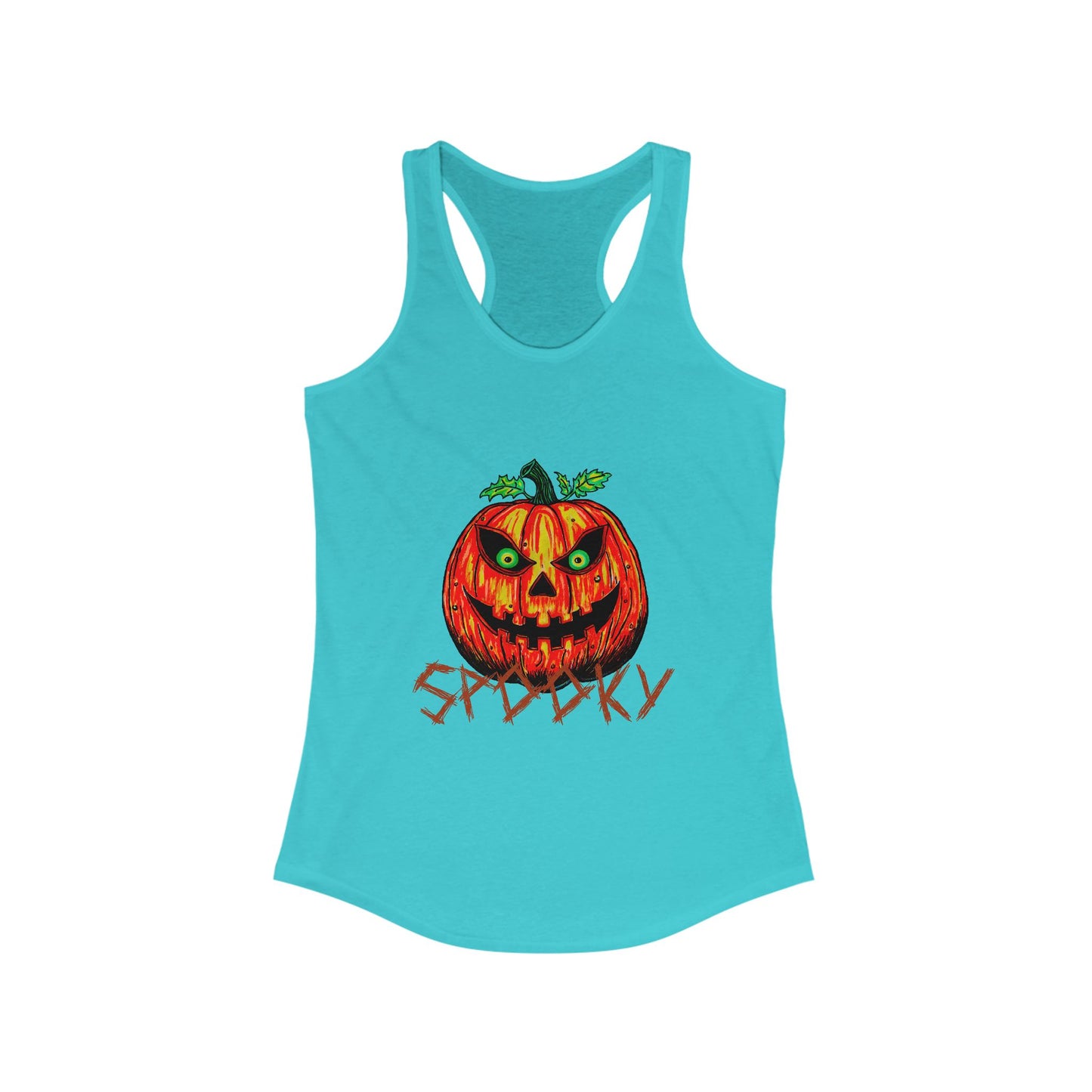 Spooky Jack-o-Lantern Women's Ideal Racerback Tank
