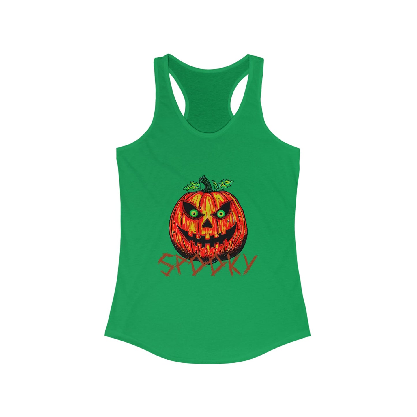 Spooky Jack-o-Lantern Women's Ideal Racerback Tank