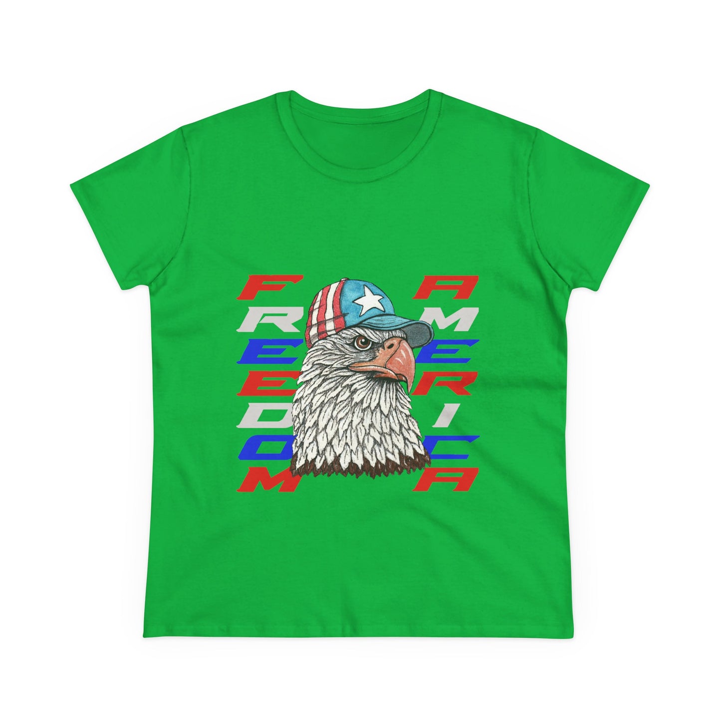 Freedom America Women's Midweight Cotton Tee
