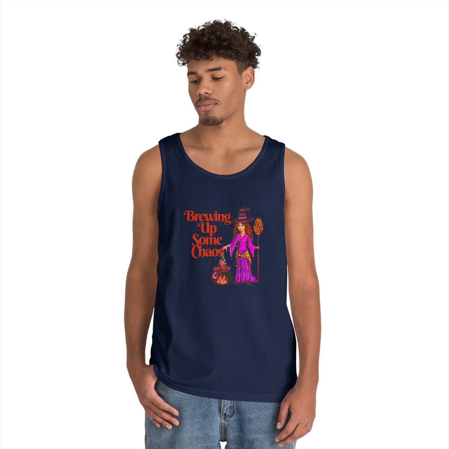 Brewing Up Some Chaos Unisex Heavy Cotton Tank Top