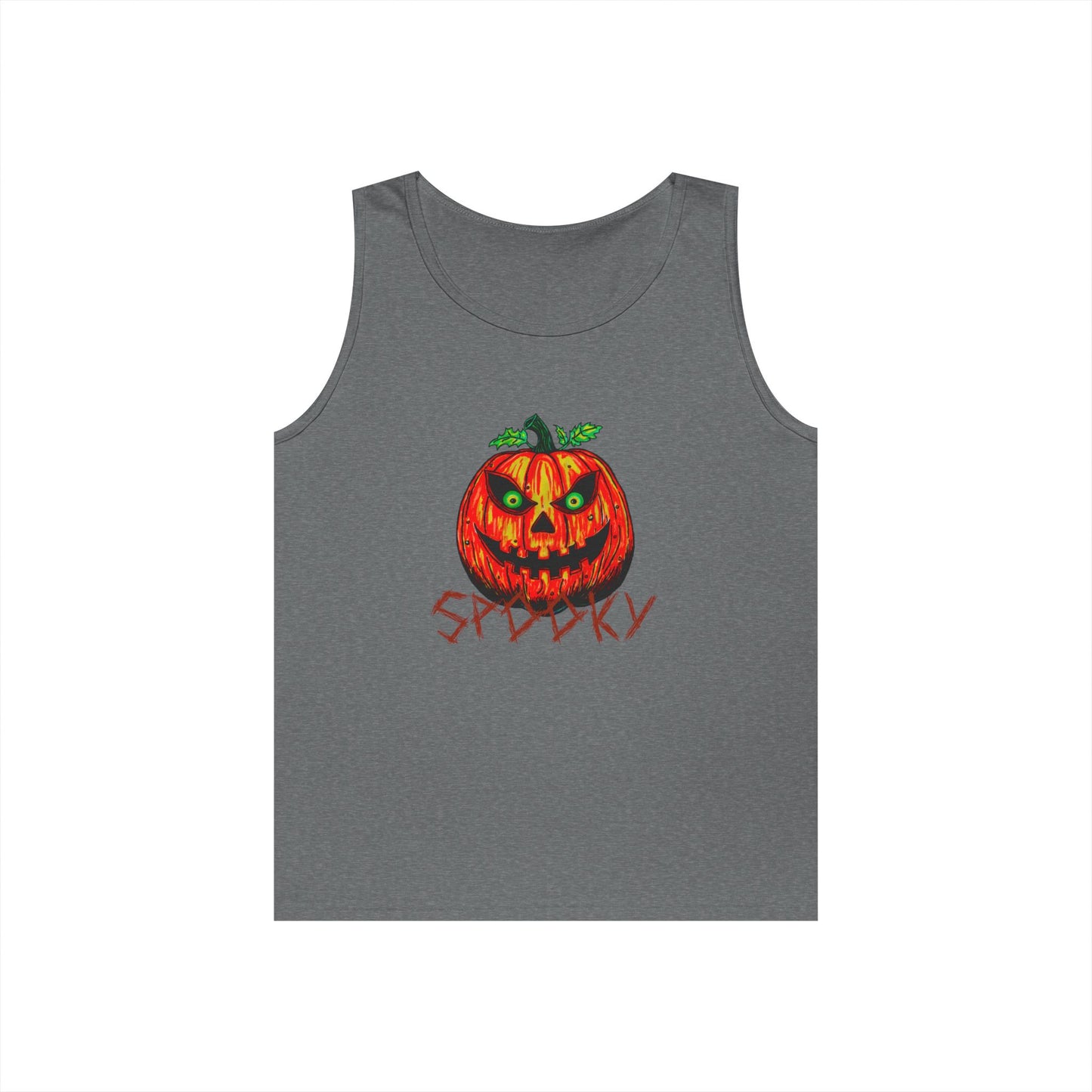 Spooky Jack-o-Lantern Unisex Heavy Cotton Tank Top