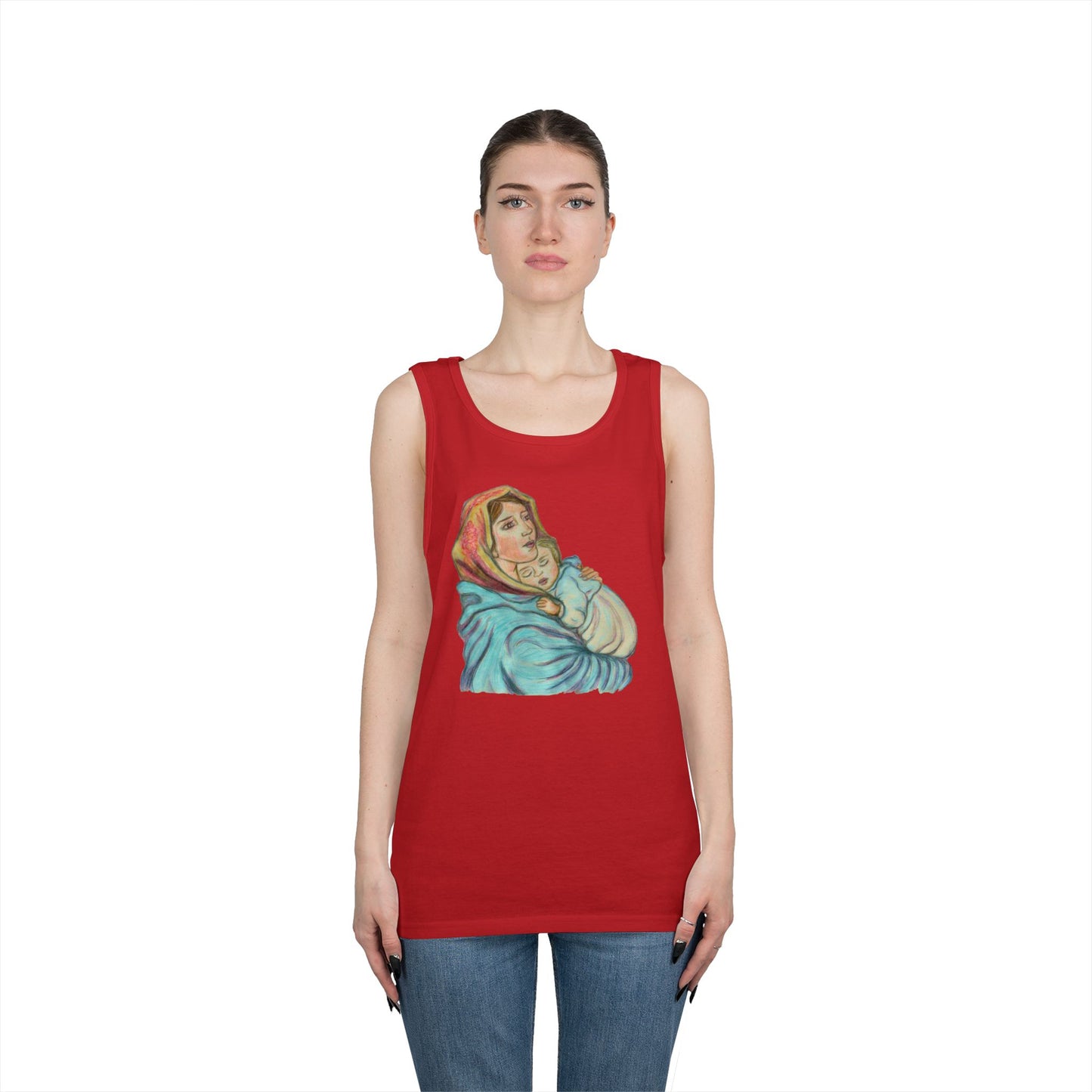 Mother and Child Unisex Heavy Cotton Tank Top