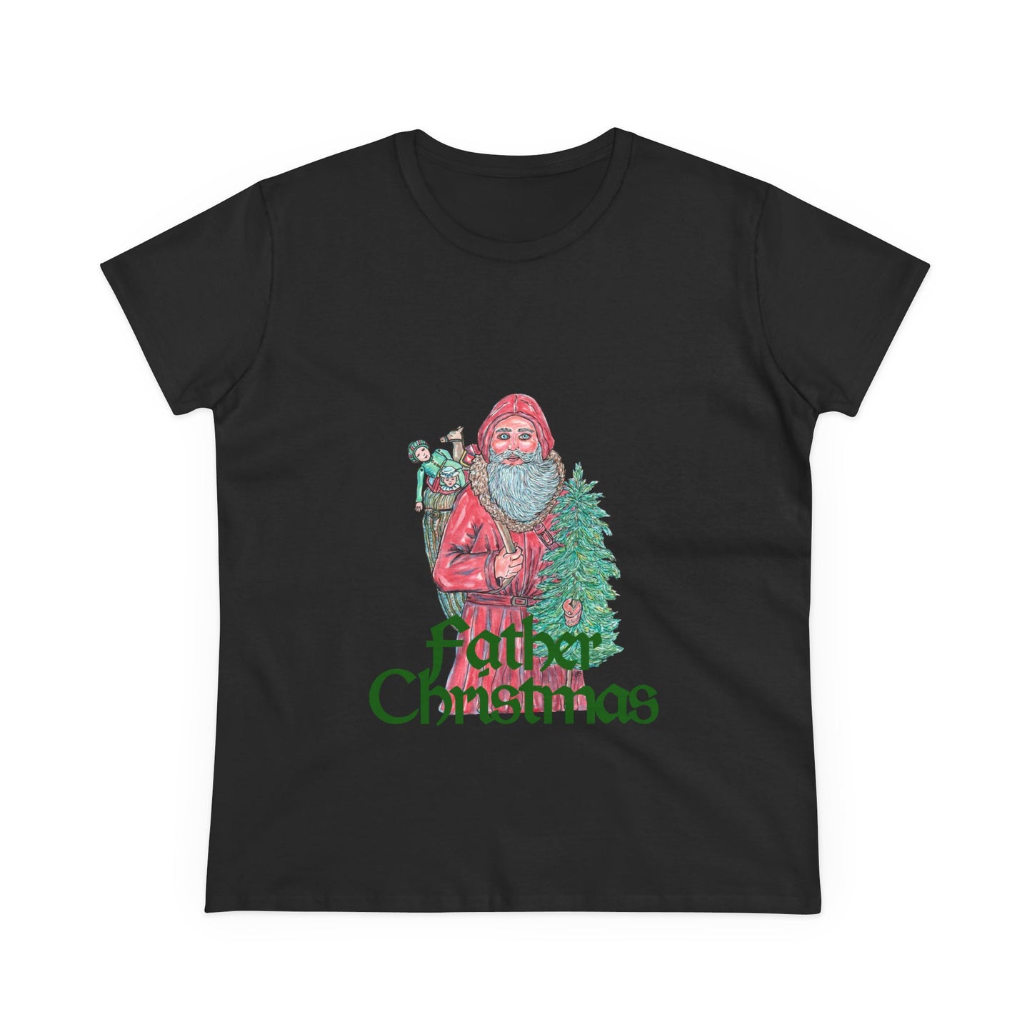Father Christmas Women's Midweight Cotton Tee