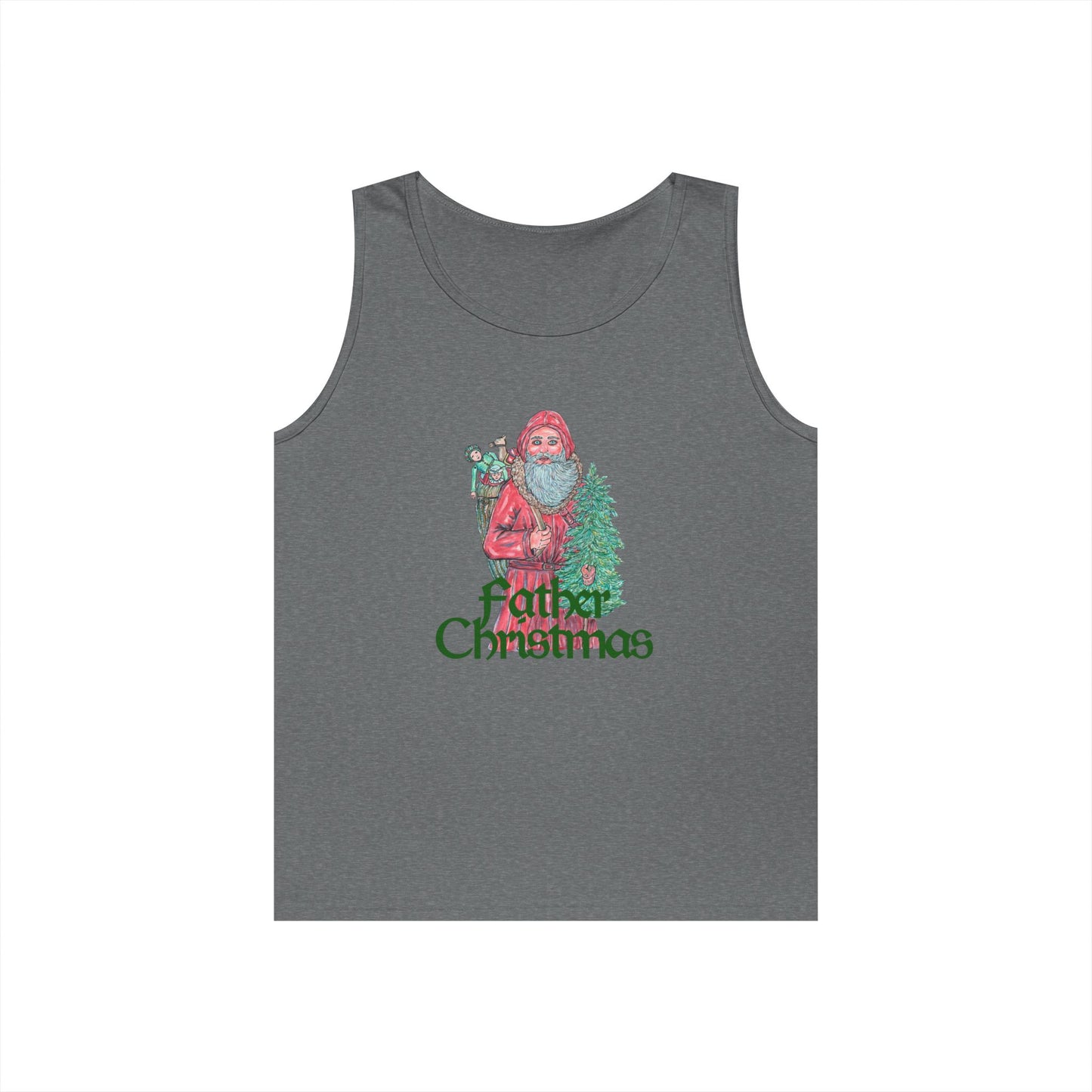 Father Christmas Unisex Heavy Cotton Tank Top