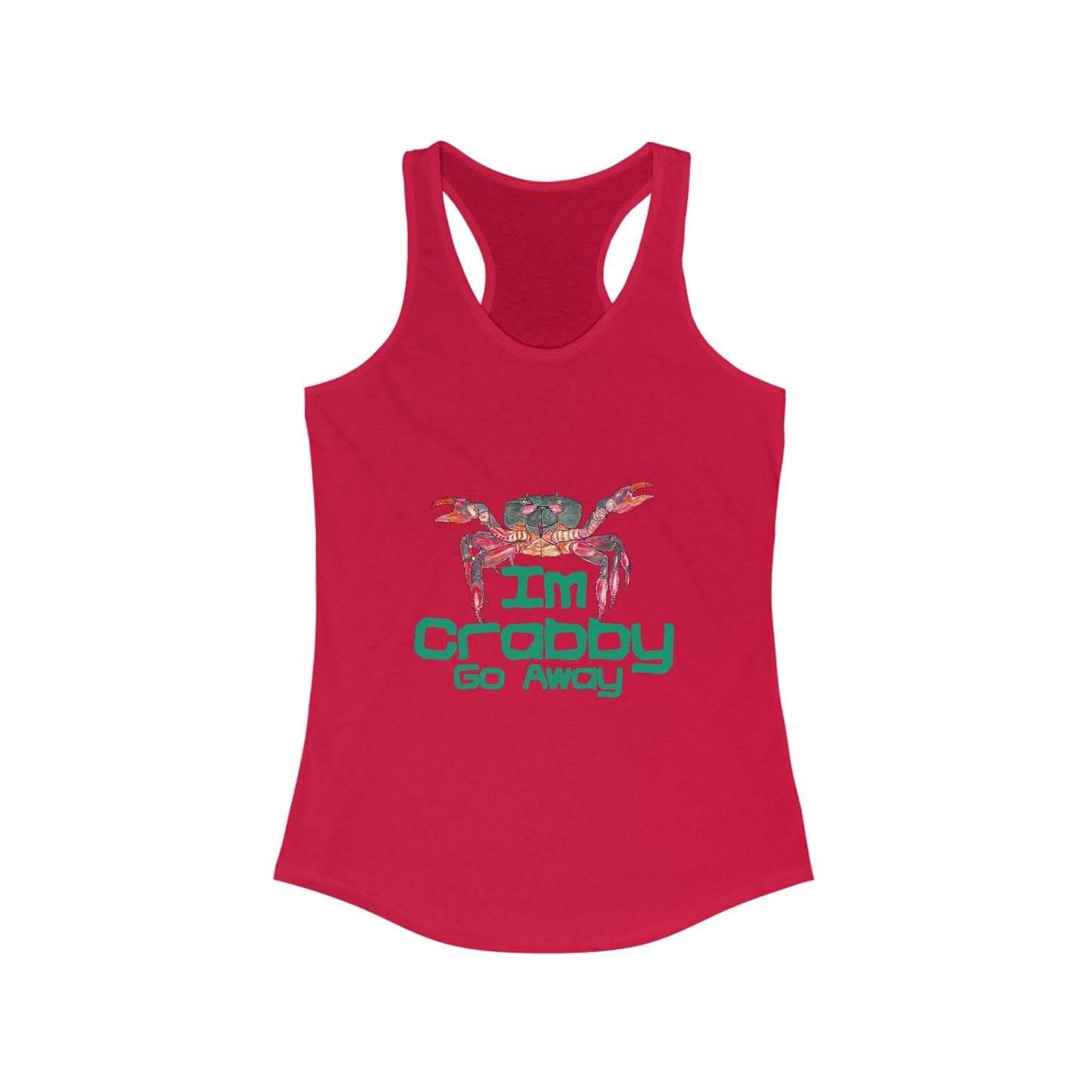 I'm Crabby Go Away Women's Ideal Racerback Tank