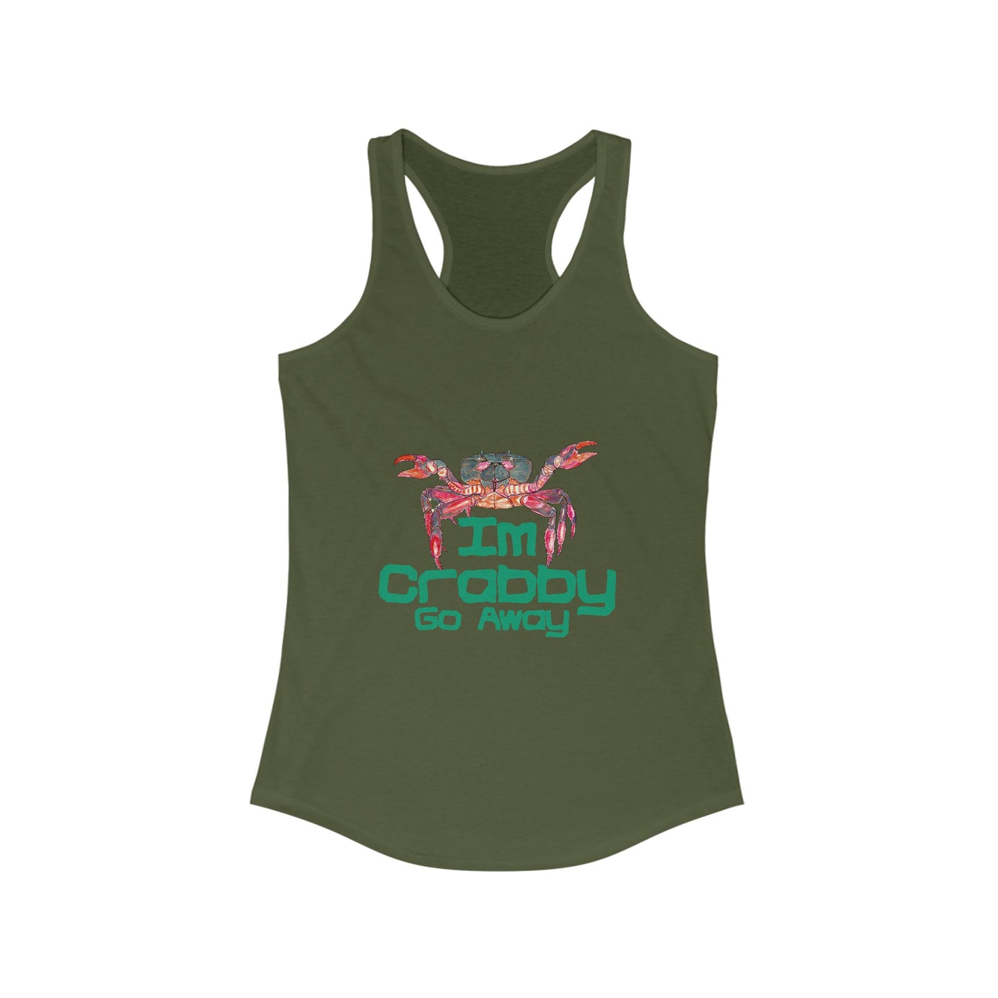 I'm Crabby Go Away Women's Ideal Racerback Tank