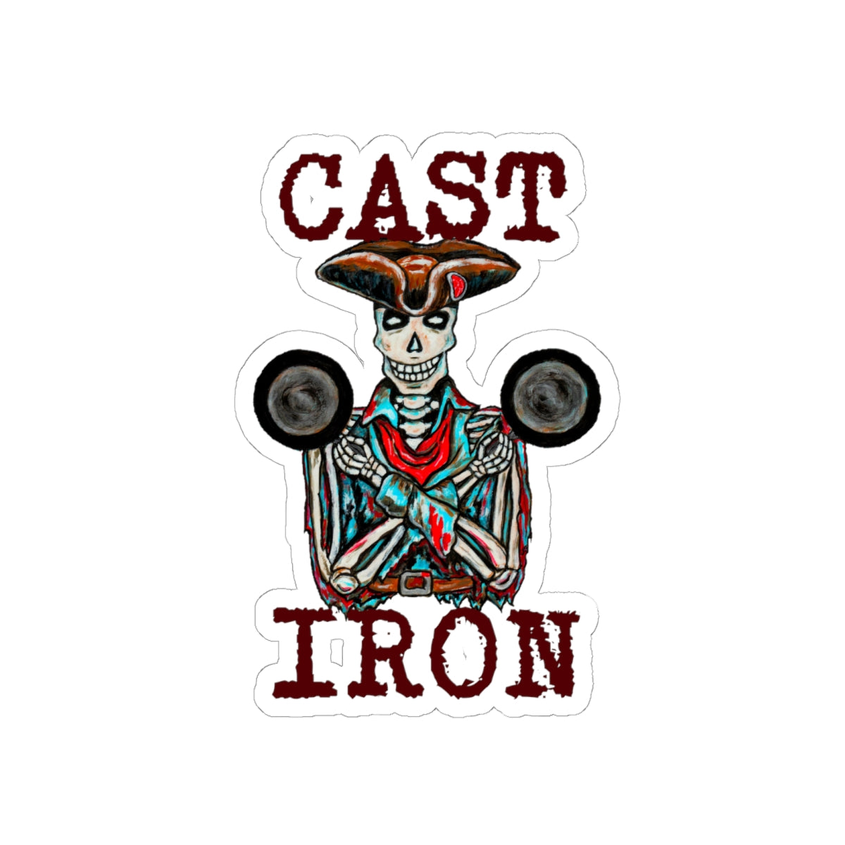 Cast Iron Kiss-Cut Stickers