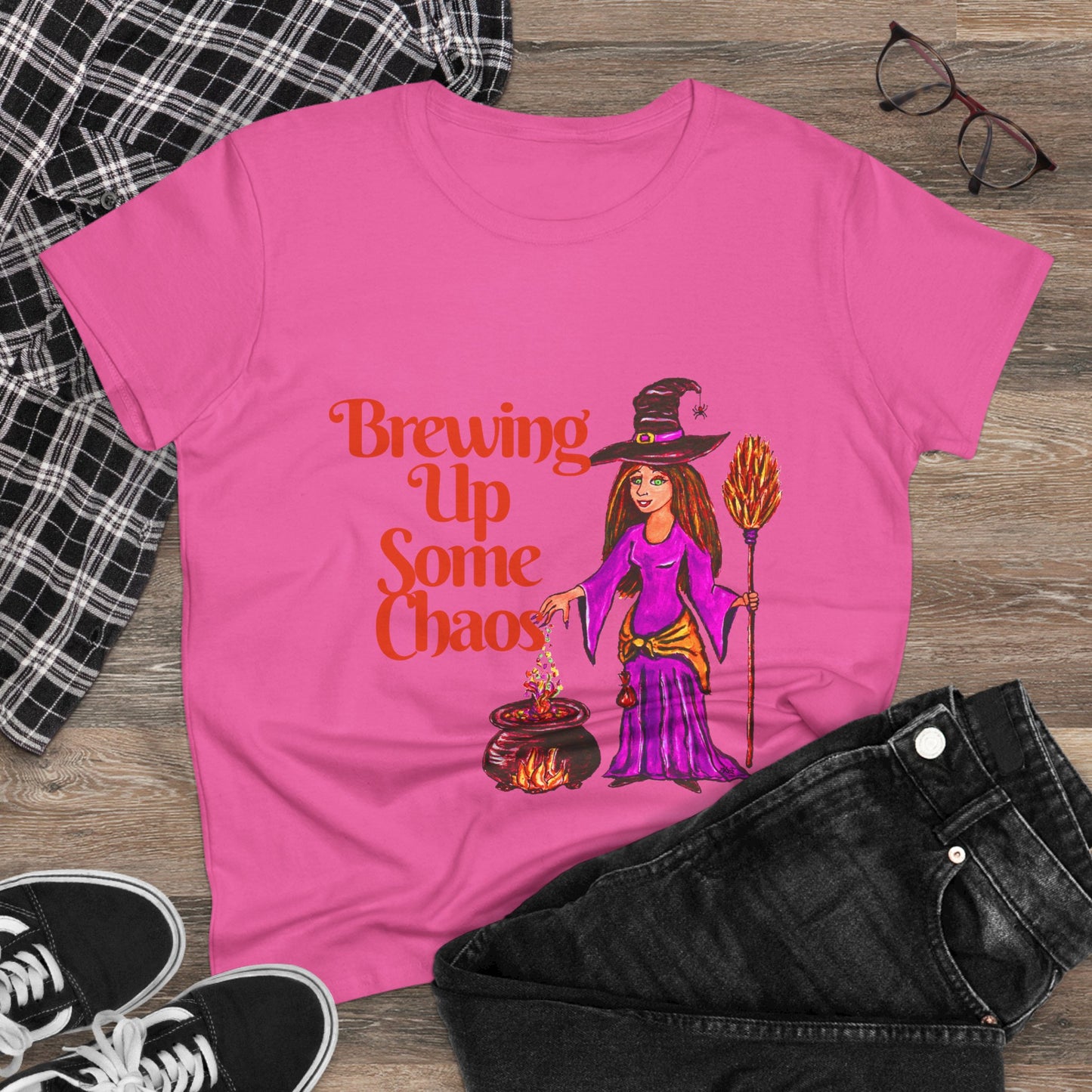 Brewing Up Some Chaos Women's Midweight Cotton Tee