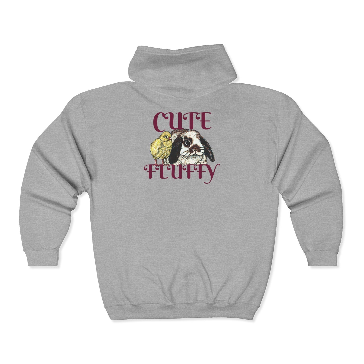 Cute and Fluffy Unisex Heavy Blend™ Full Zip Hooded Sweatshirt