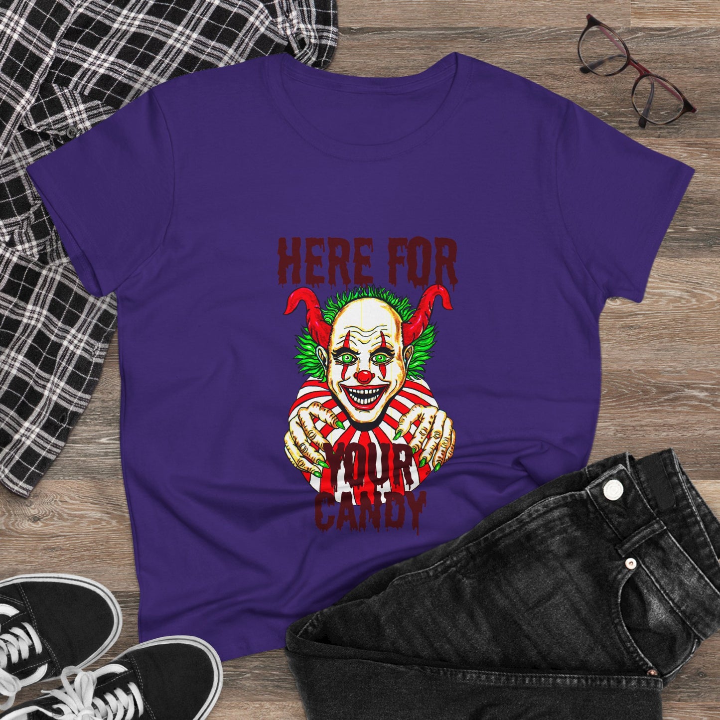 Here for Your Candy Women's Midweight Cotton Tee