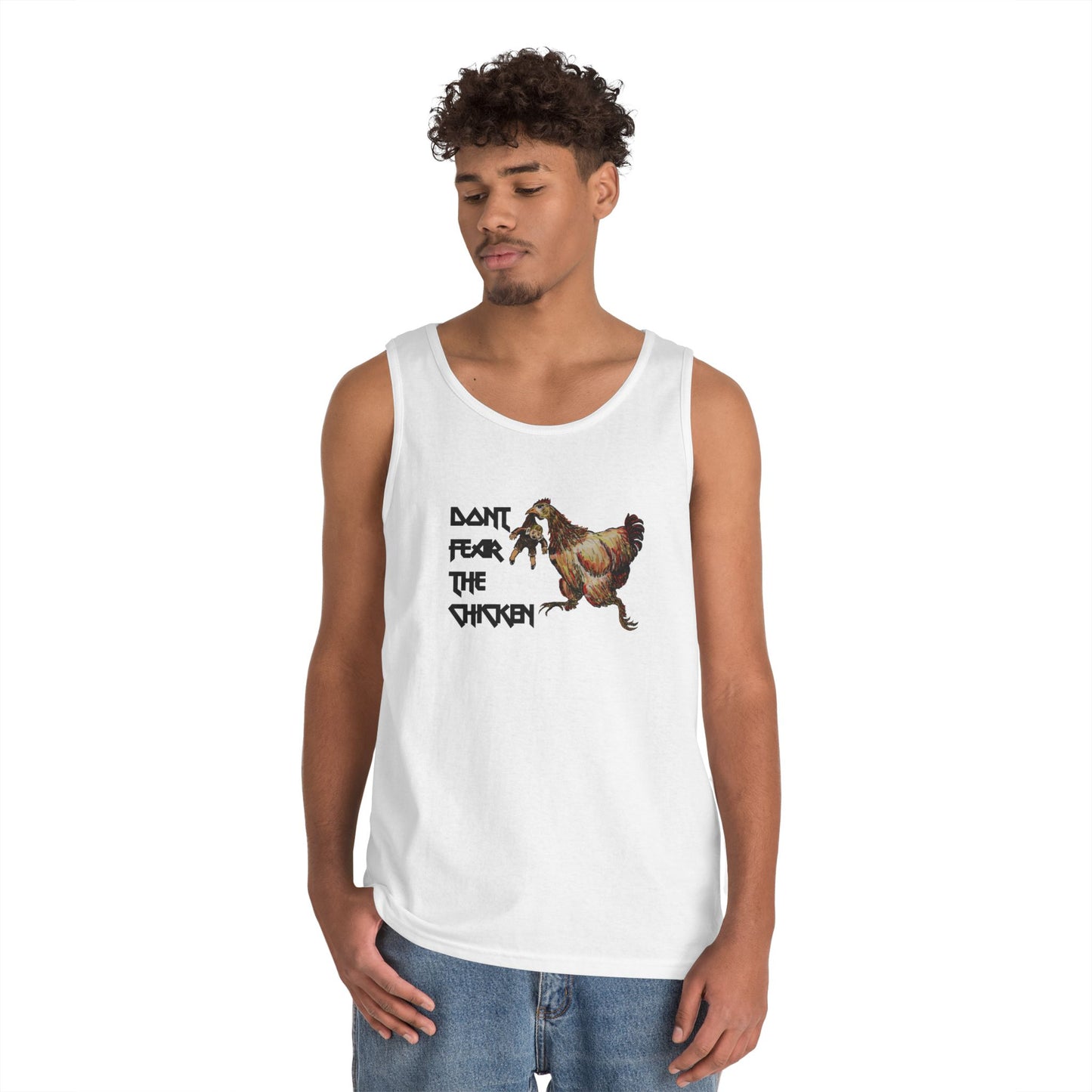 Don't Fear the Chicken Unisex Heavy Cotton Tank Top
