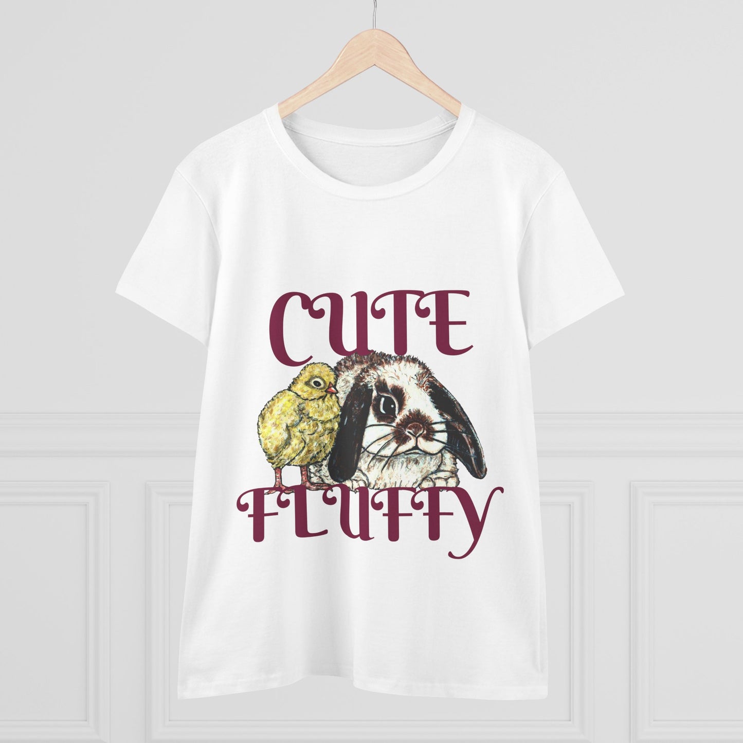 Cute and Fluffy Women's Midweight Cotton Tee