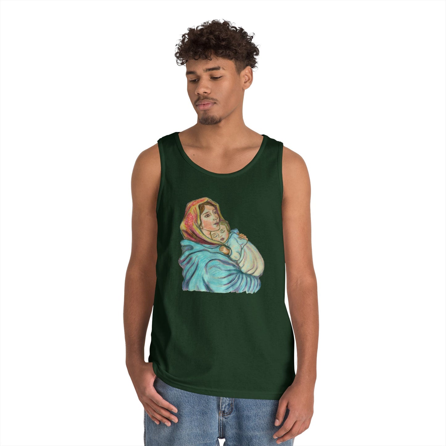 Mother and Child Unisex Heavy Cotton Tank Top