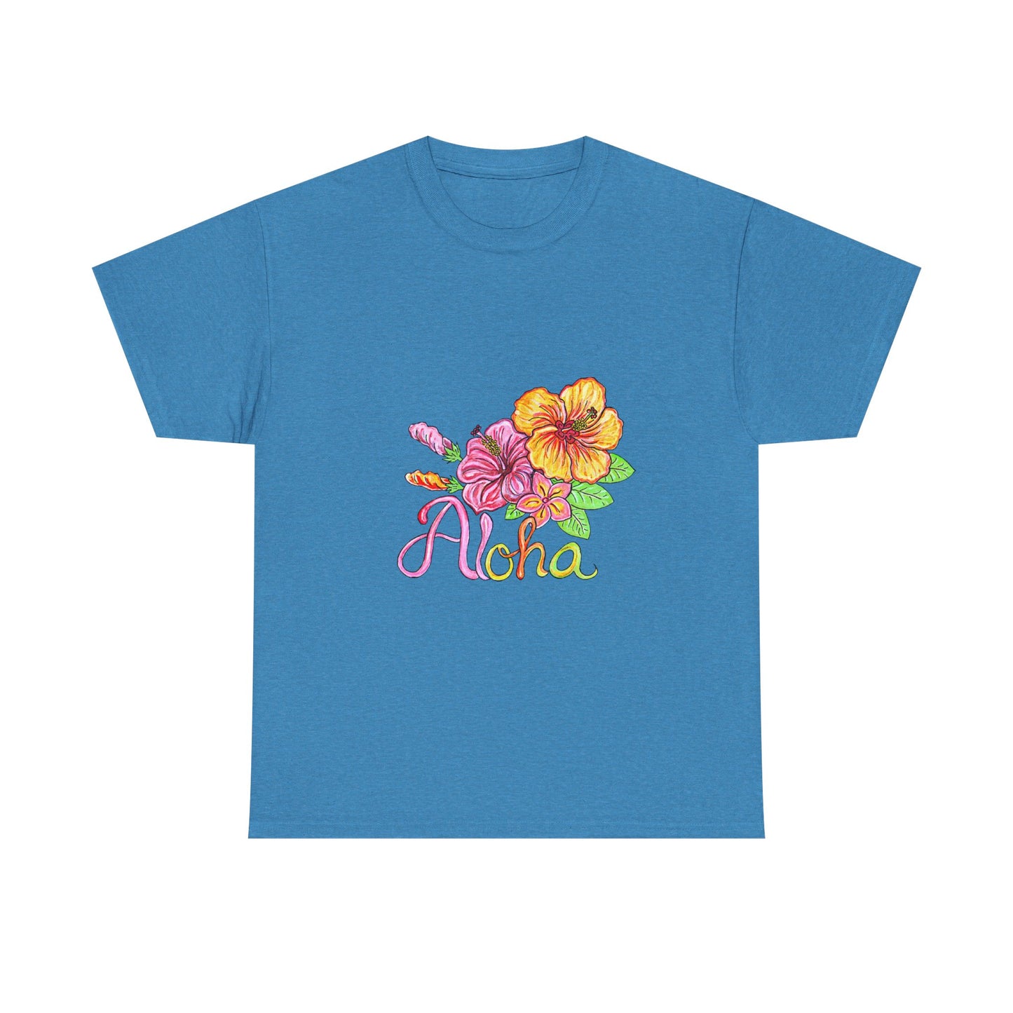 Aloha Flower Unisex Heavy Cotton Tee
