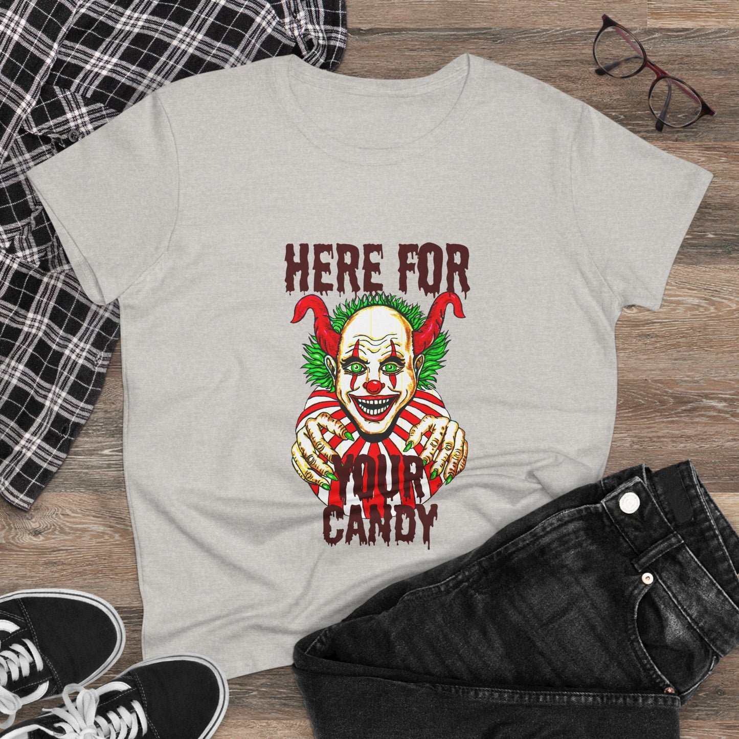 Here for Your Candy Women's Midweight Cotton Tee