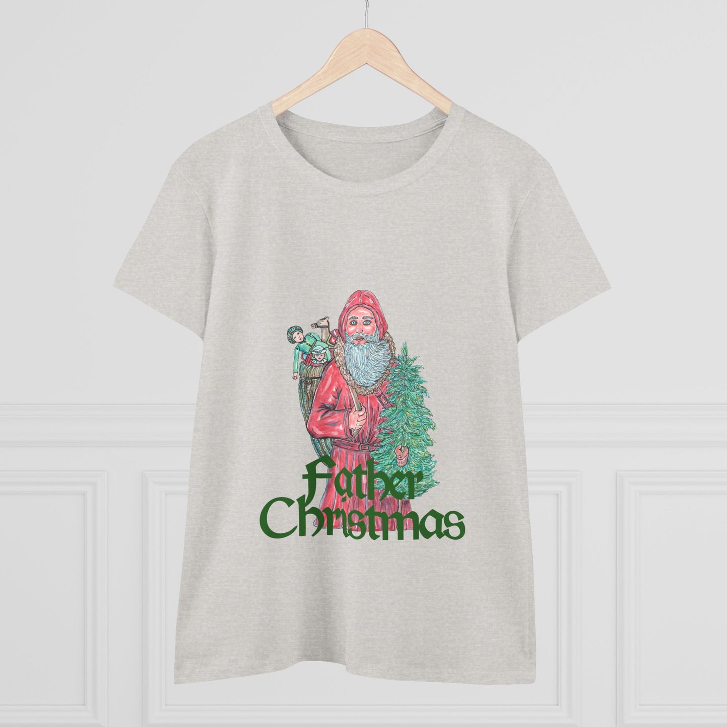 Father Christmas Women's Midweight Cotton Tee