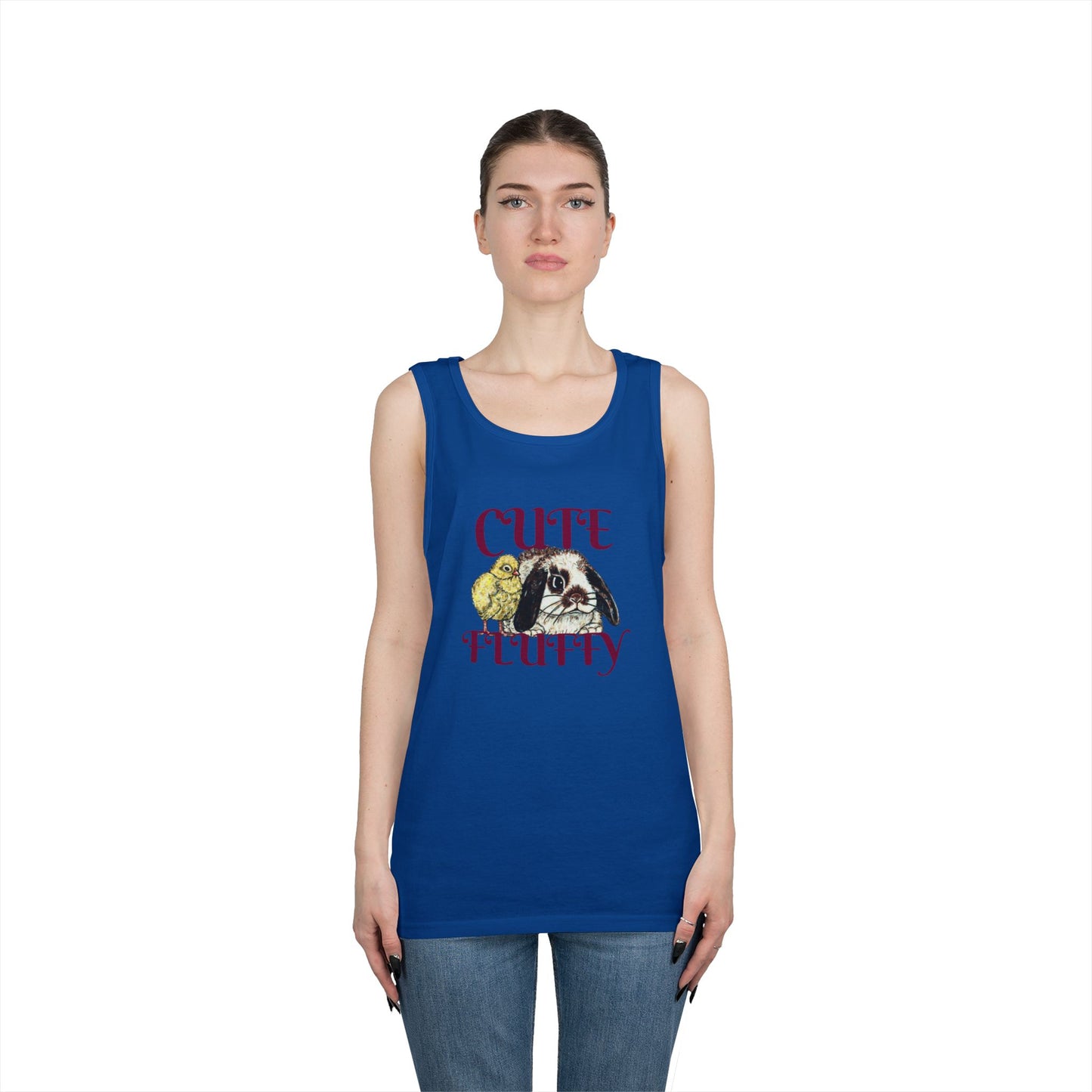 Cute and Fluffy Unisex Heavy Cotton Tank Top